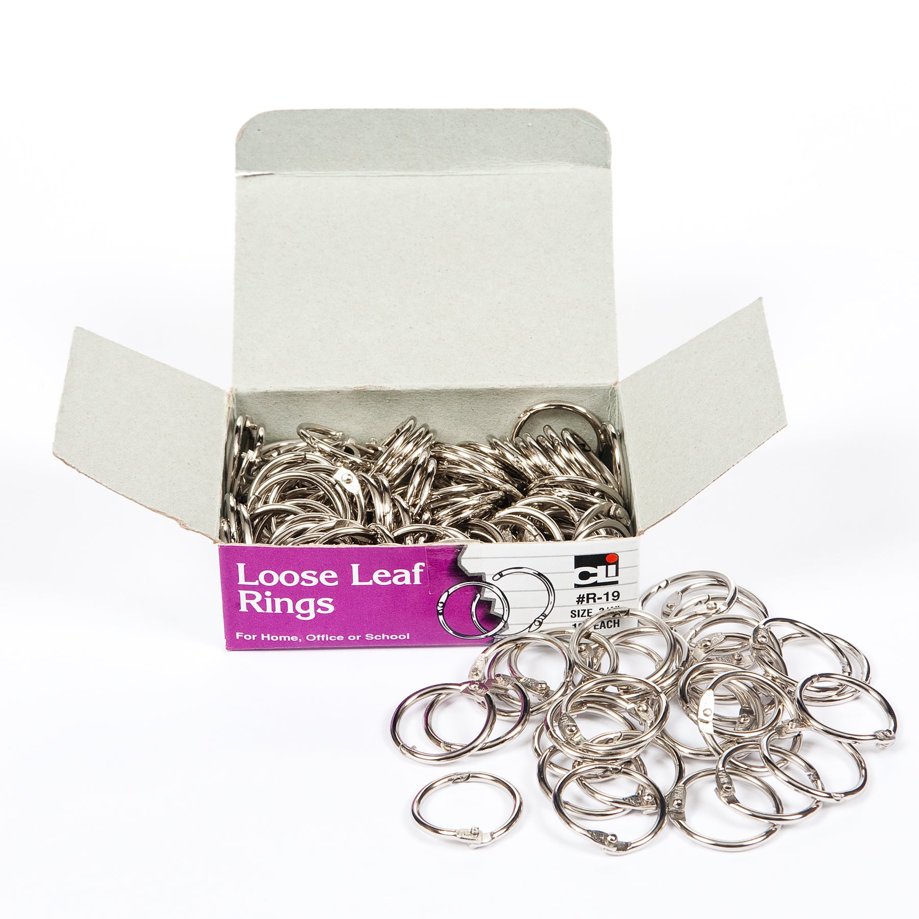 Loose Leaf Rings, 3/4", 100 Per Box, 2 Boxes