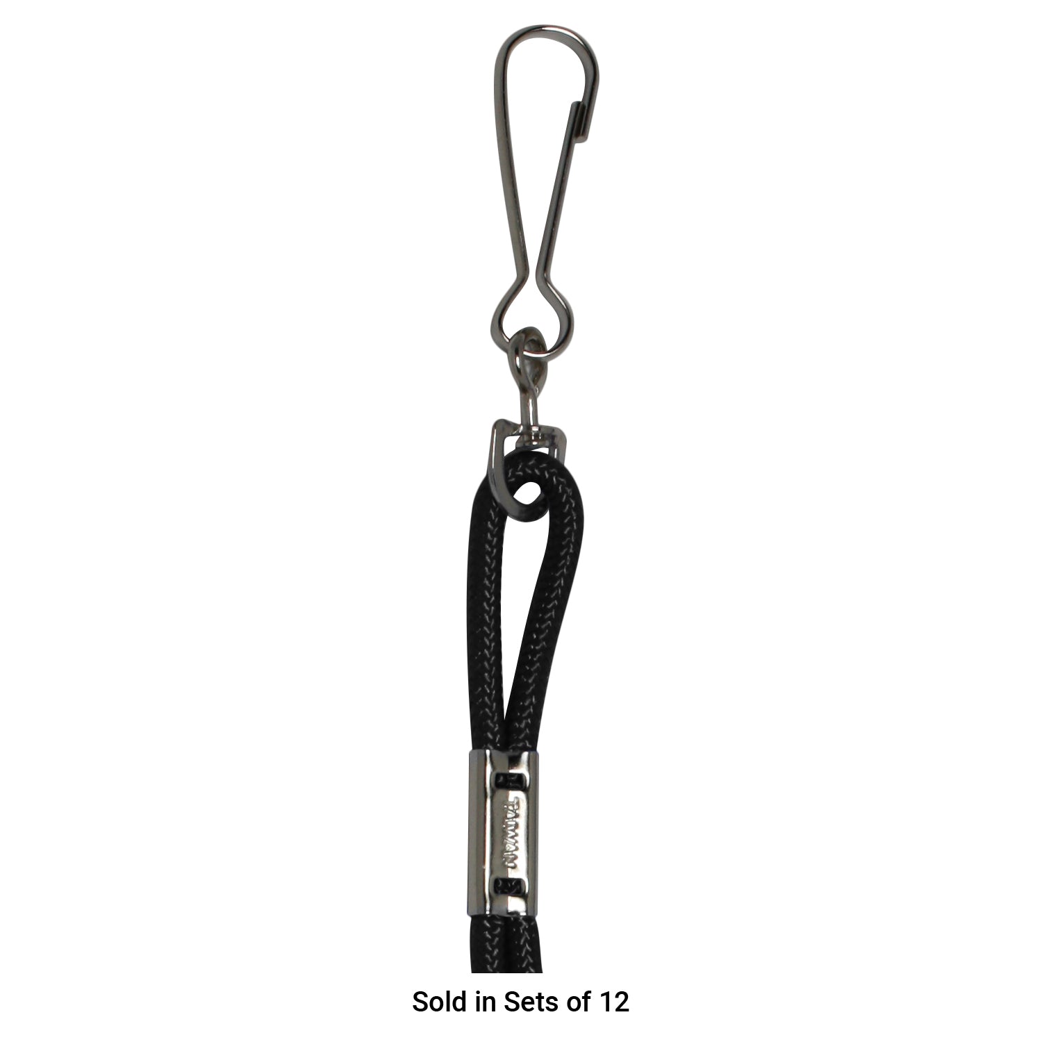 Lanyards, Black, Pack of 12 Per Pack, 3 Packs