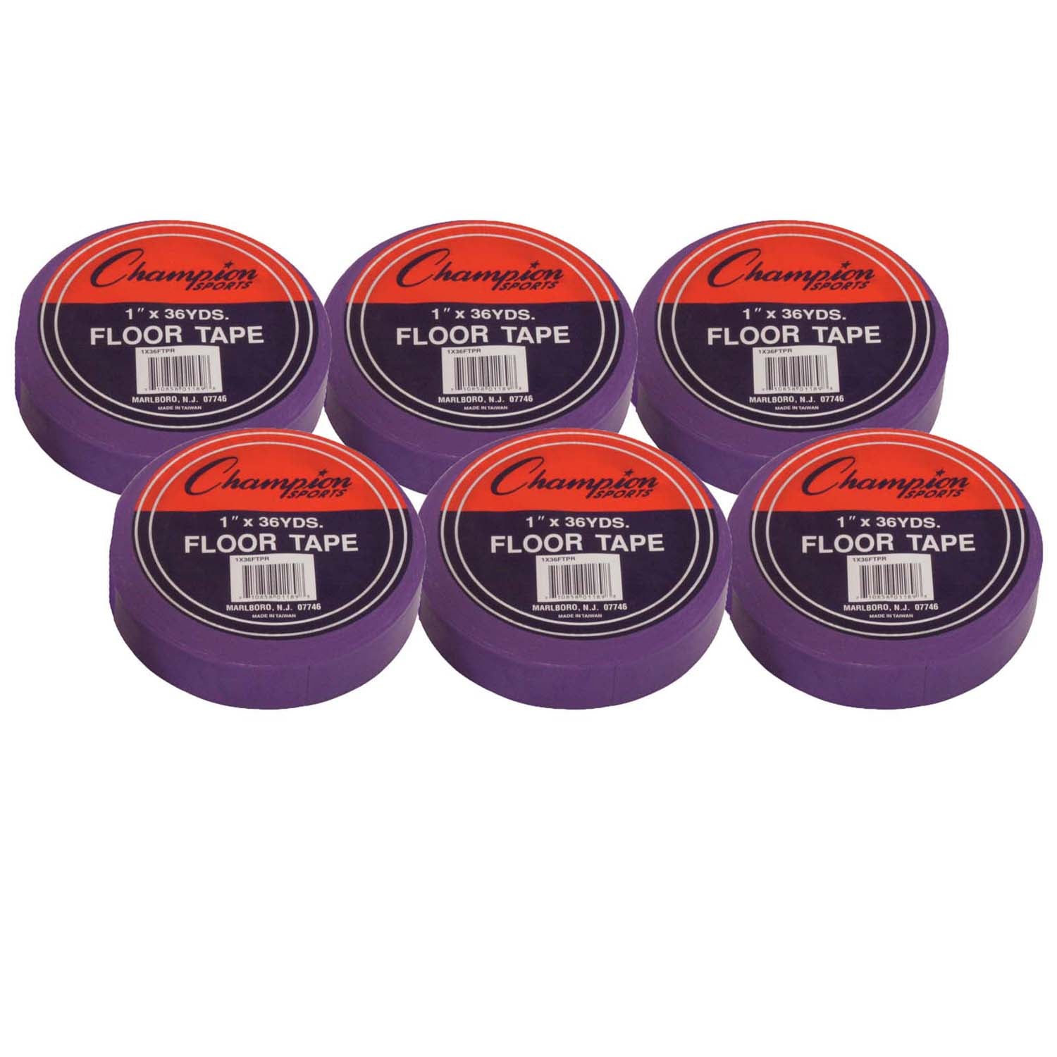 Floor Marking Tape, 1" x 36 yd, Purple, 6 Rolls