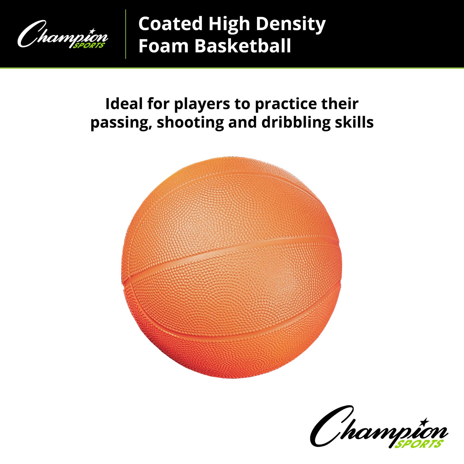 Coated High Density Foam Basketball, Size 3, Pack of 2