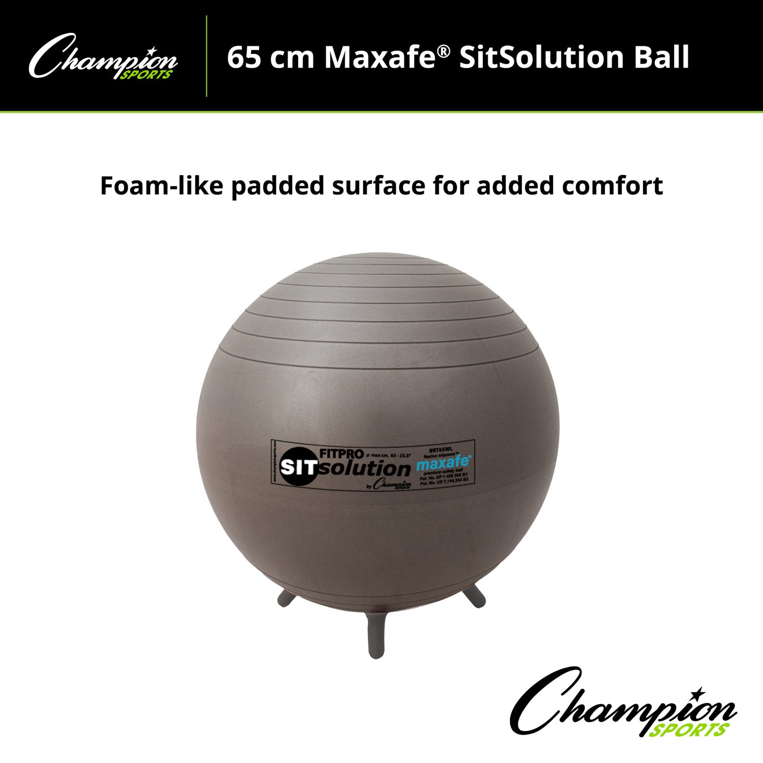 MAXAFE® Sitsolution 65cm Ball with Stability Legs