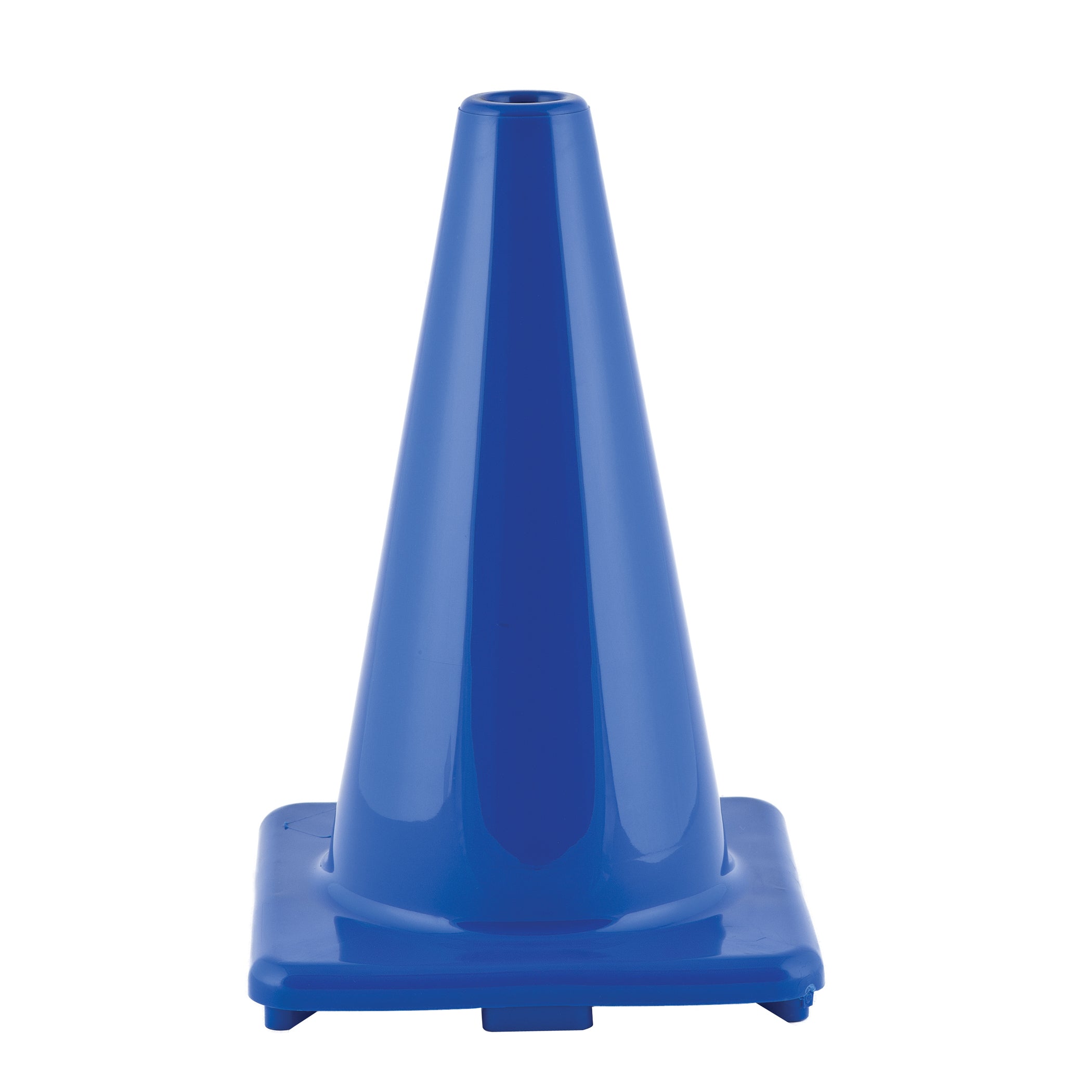 Hi-Visibility Flexible Vinyl Cone, 12", Royal Blue, Pack of 3