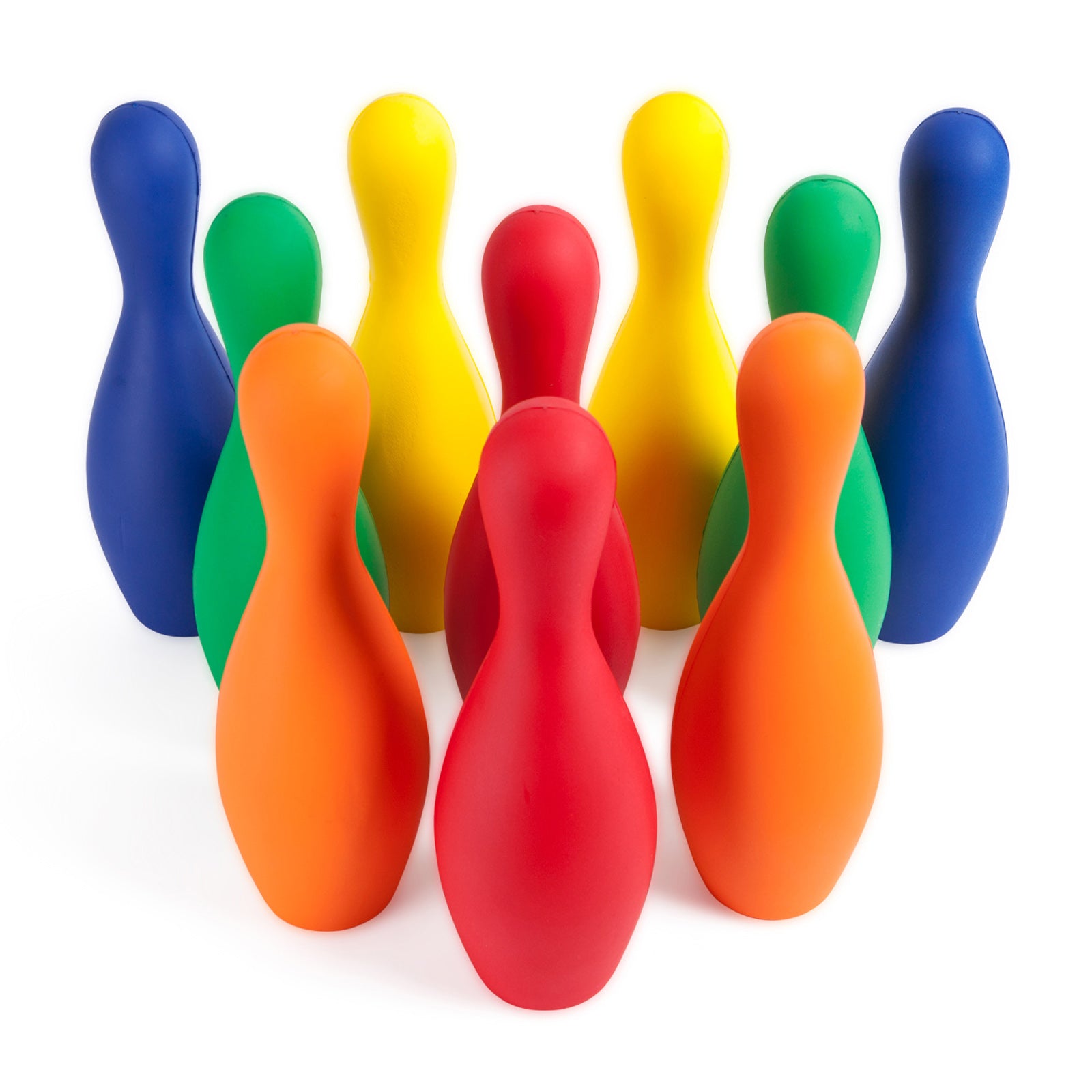 Colored Foam-Coated Bowling Pin Set