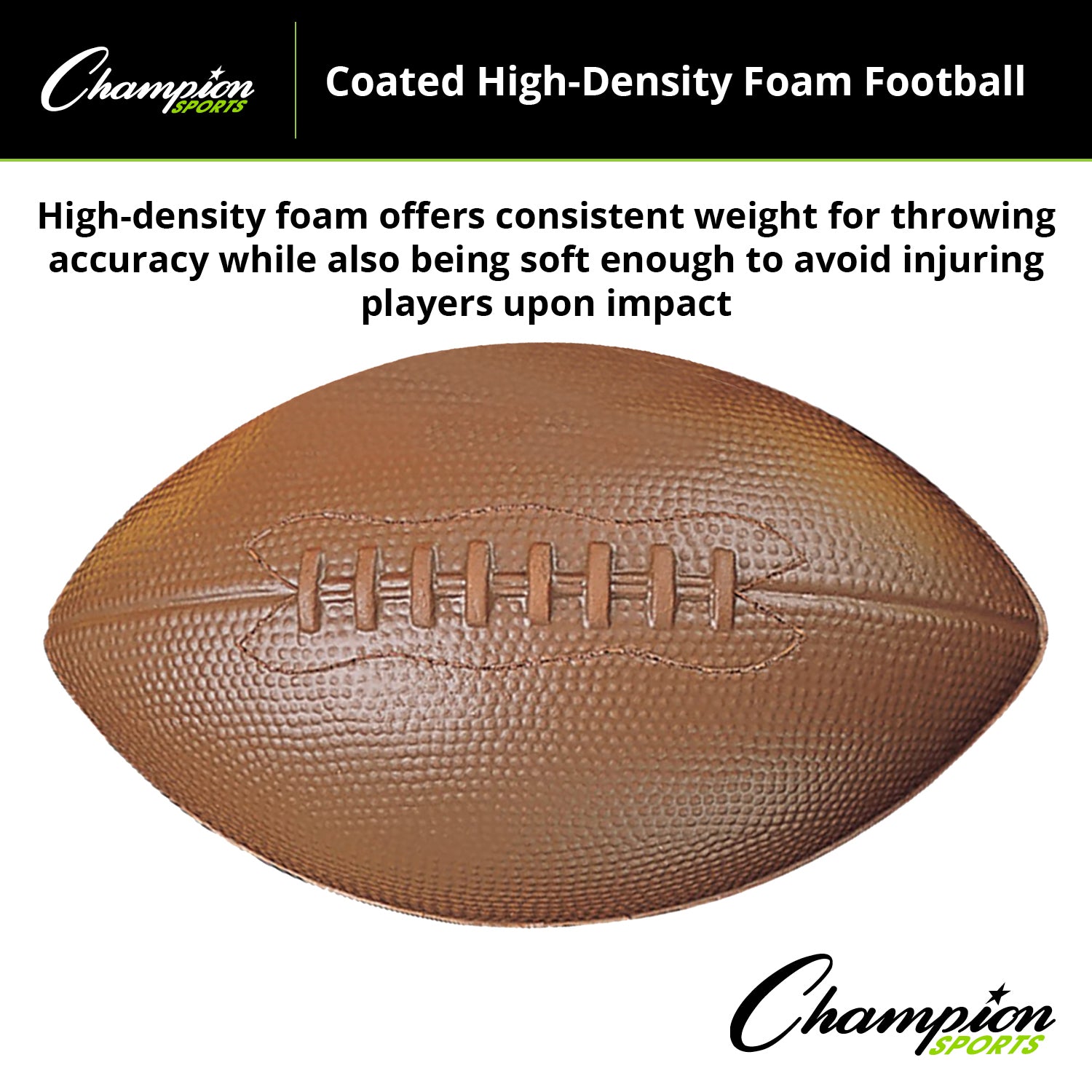 Coated High Density Foam Football, Pack of 2