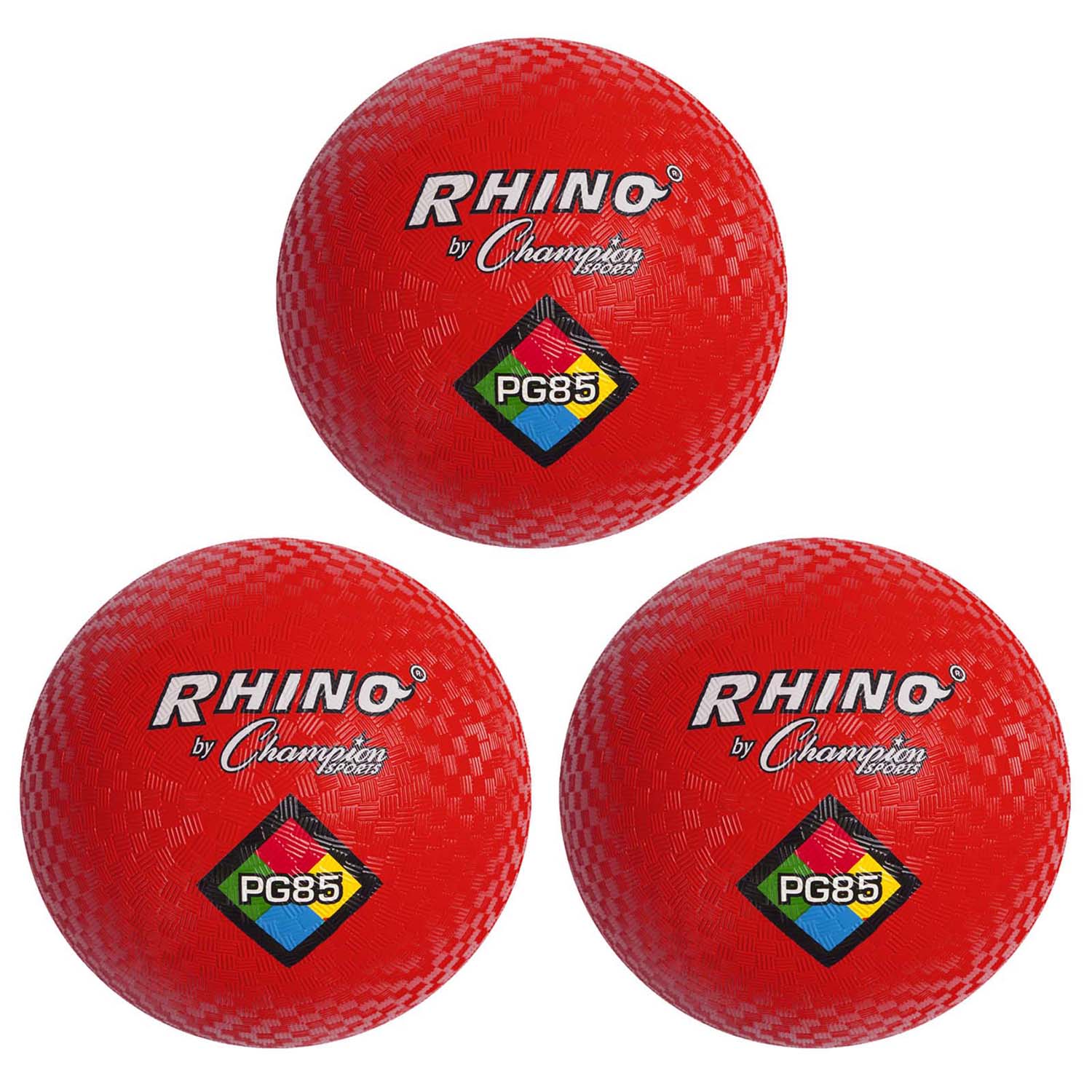 Playground Ball, 8-1/2", Red, Pack of 3