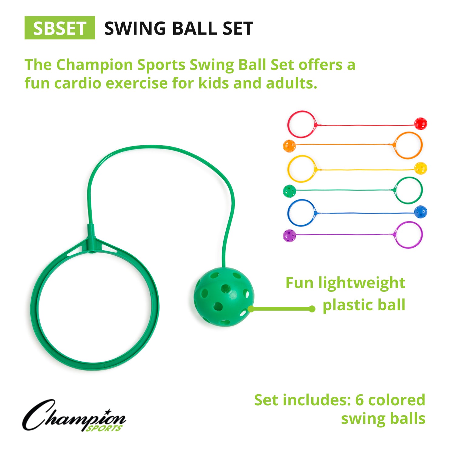 Swing Ball Set, Set of 6