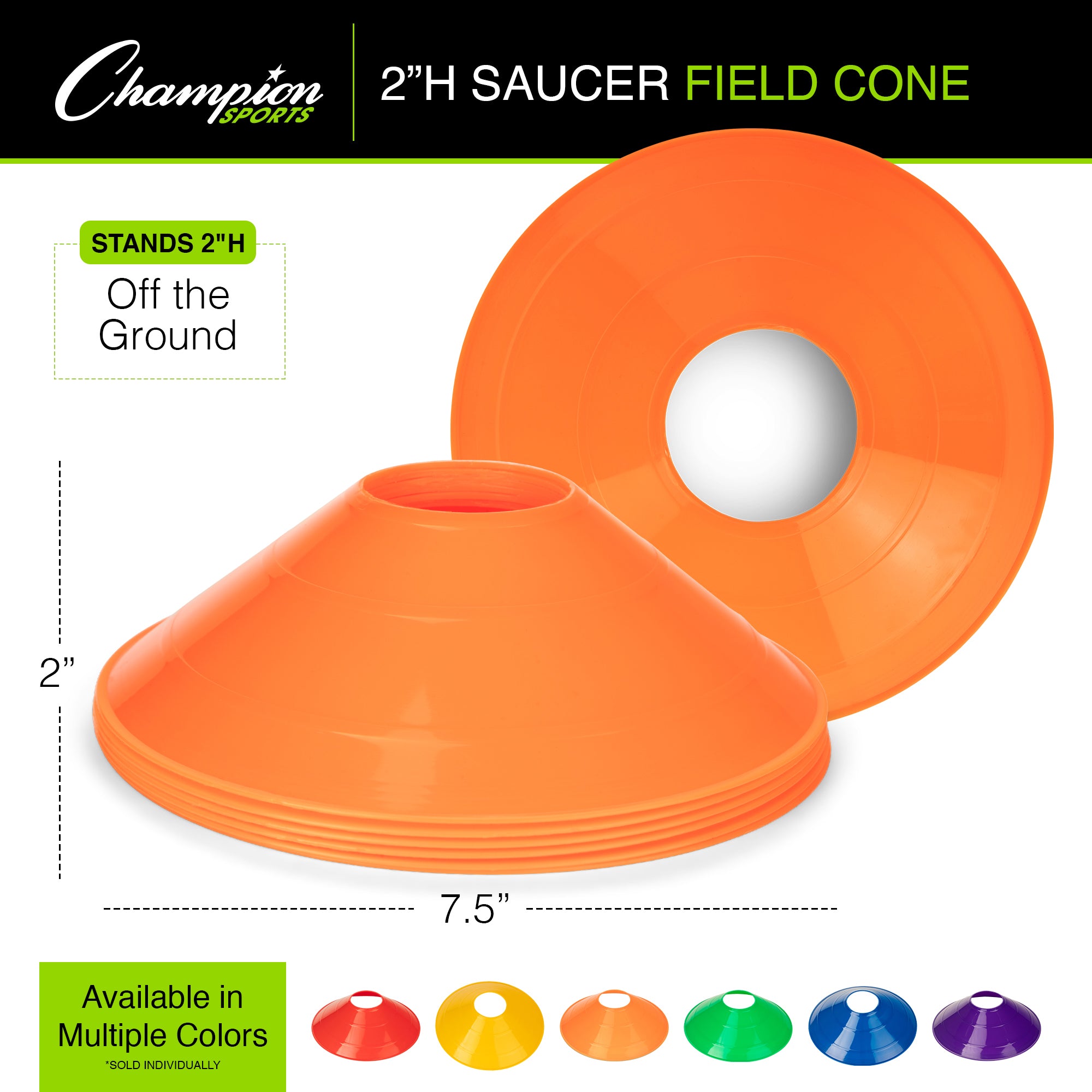 Saucer Field Cone Set, Set of 48