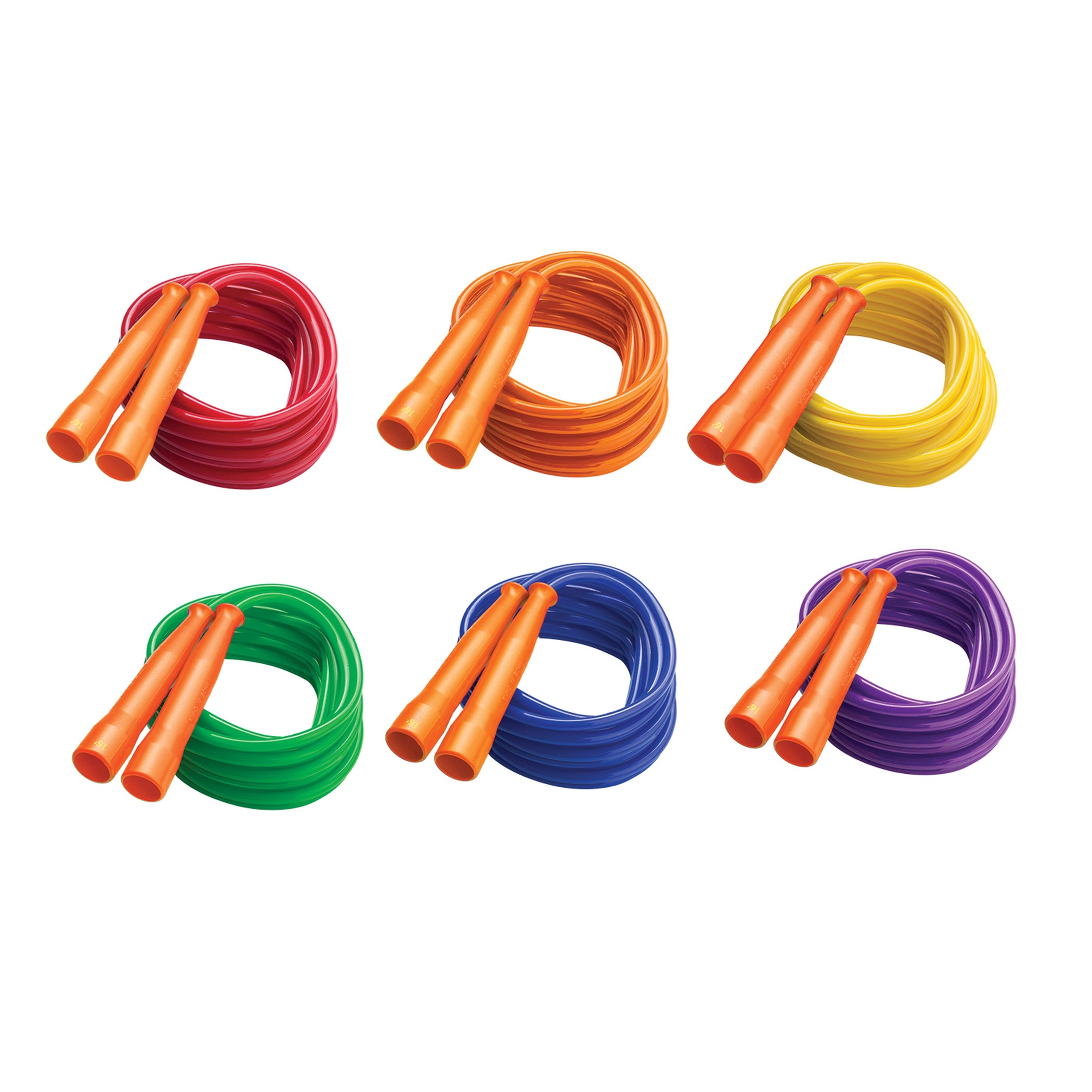 Licorice Speed Jump Rope, 16' with Orange Handles, Pack of 6 - A1 School Supplies