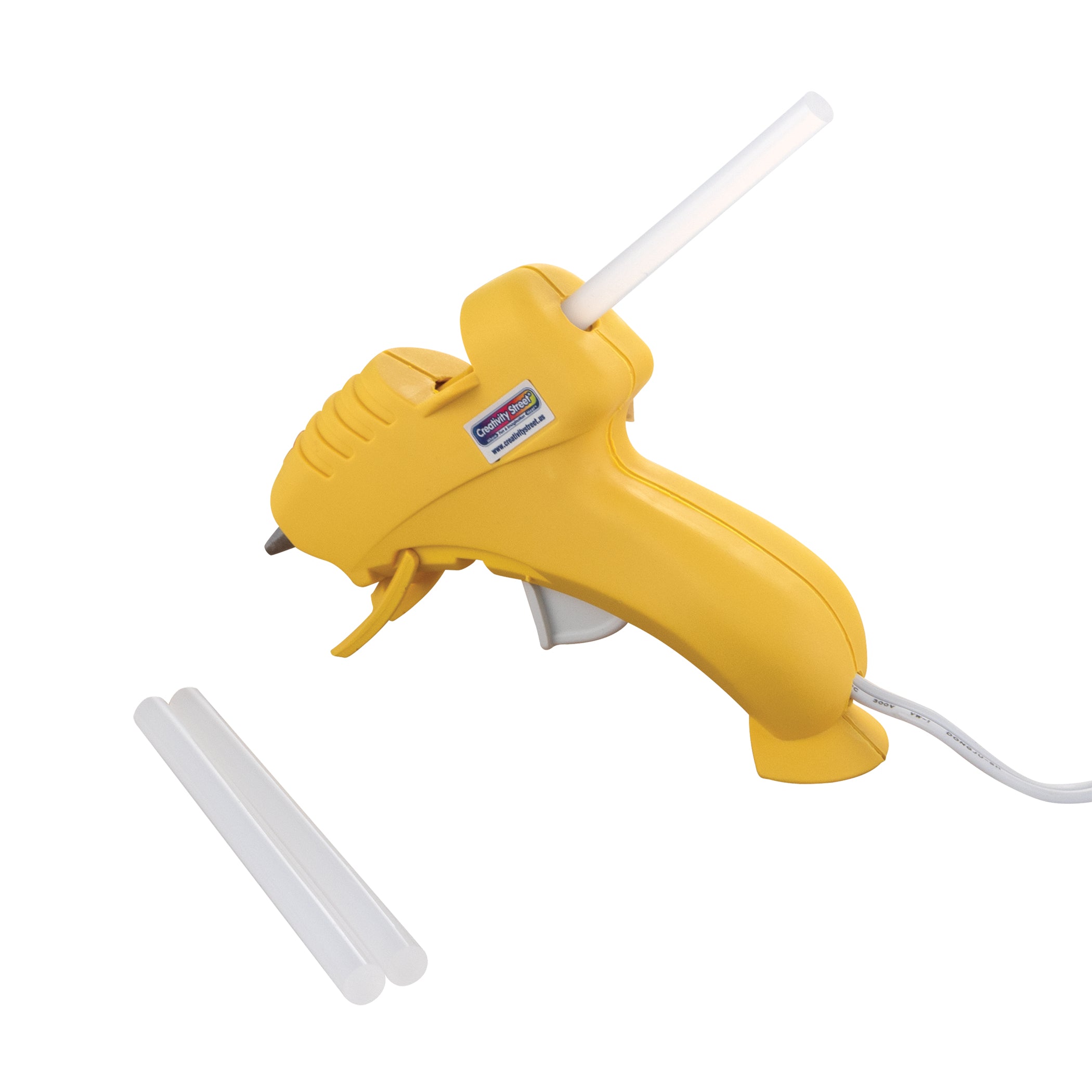 Low-Temp Mini Glue Gun, Yellow, 5.5" x 4", 1 Glue Gun + 3 Glue Sticks Per Pack, 2 Packs