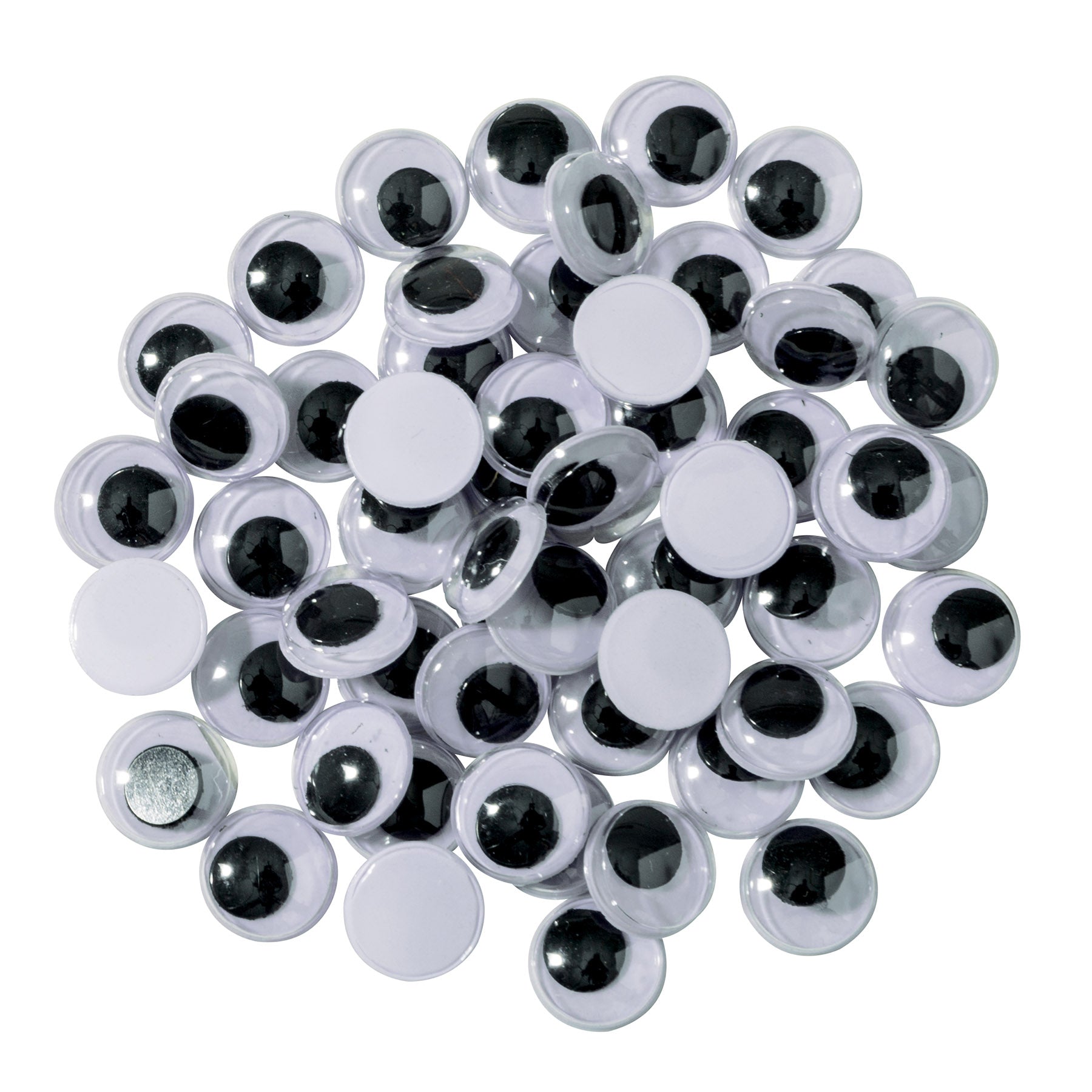 Wiggle Eyes, Black, 10 mm, 50 Per Pack, 12 Packs