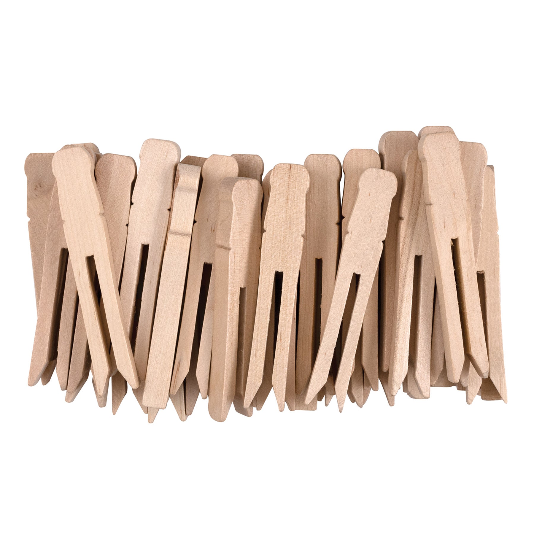 Flat Slotted Clothespins, Natural, 3.75", 40 Per Pack, 6 Packs