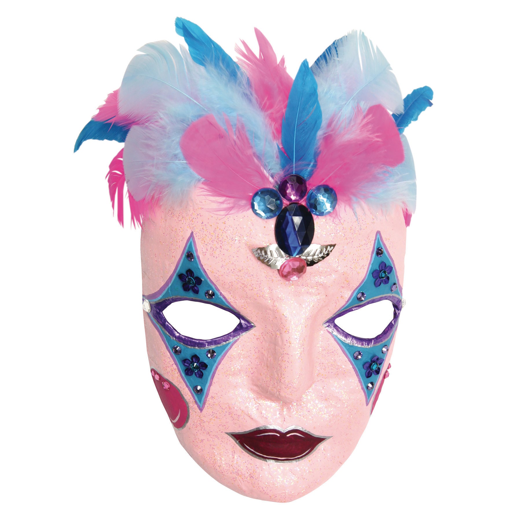 Papier Maché Mask, 8" x 5-1/4", Pack of 12