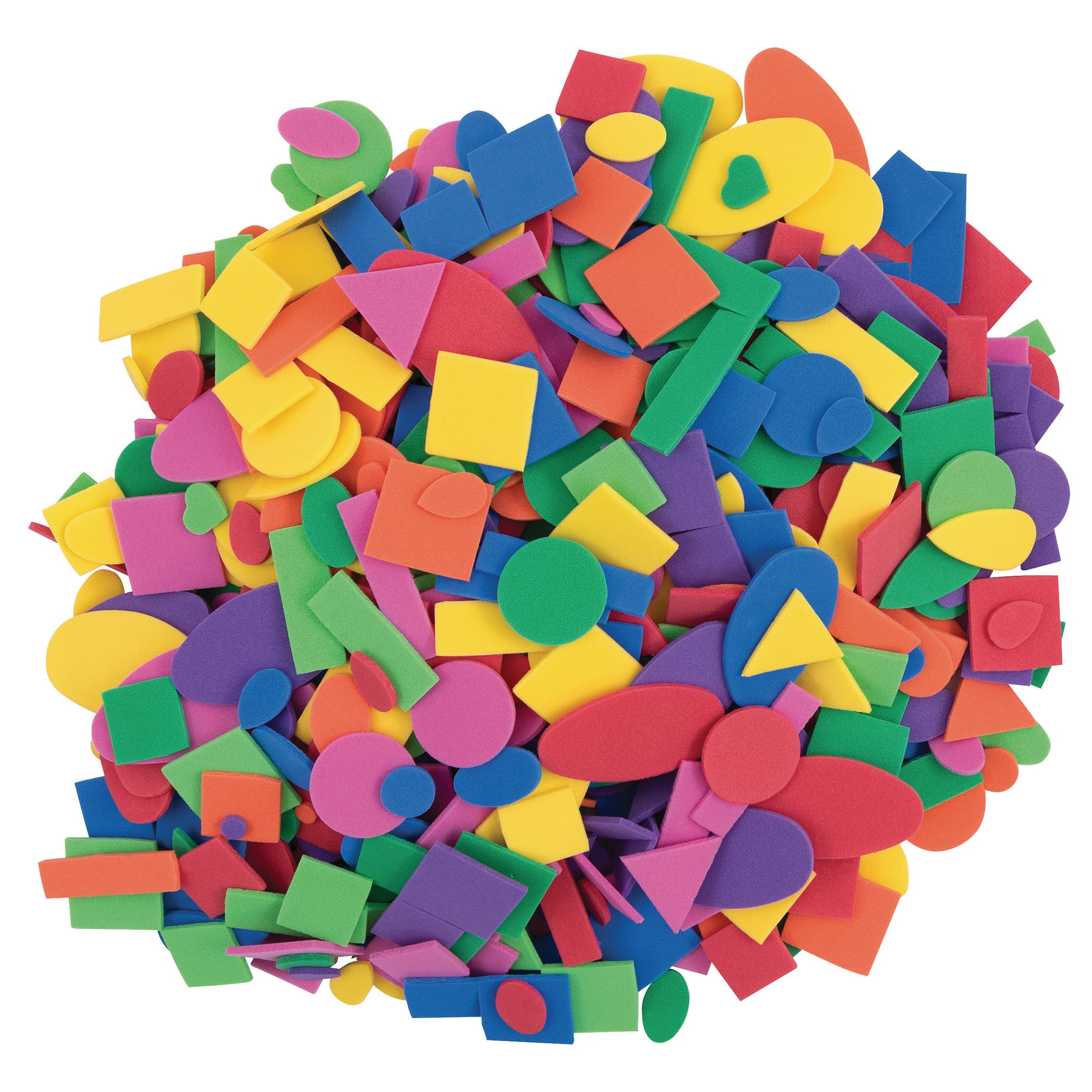 WonderFoam® Shapes, Assorted Sizes, 720 Pieces Per Pack, 3 Packs - A1 School Supplies