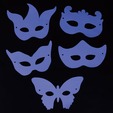 Die-Cut Paper Masks, Mardi Gras Assortment, Assorted Sizes, 24 Pieces Per Pack, 6 Packs - A1 School Supplies