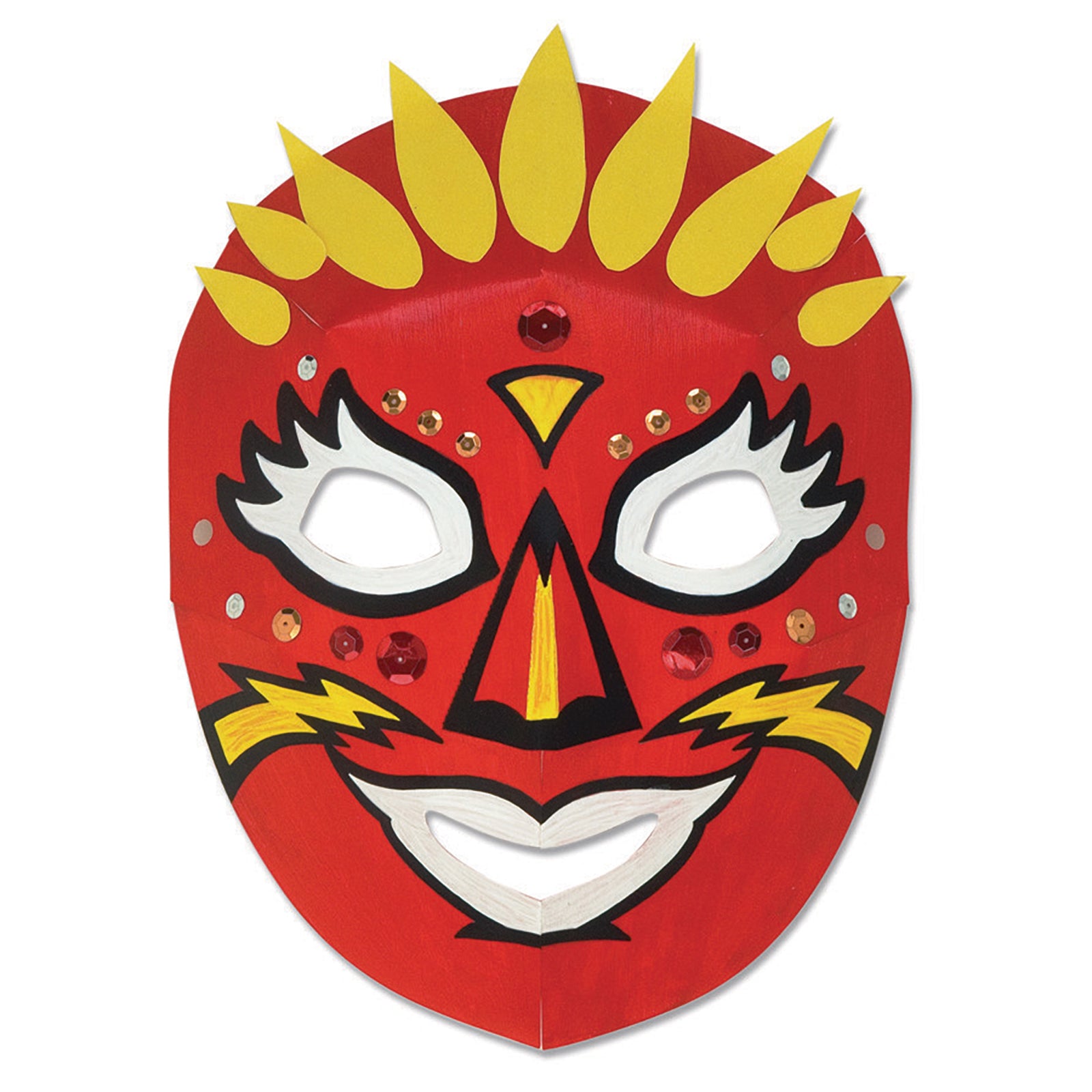 Die-Cut Dimensional Paper Masks, 10-1/2" x 8-1/4", 40 Per Pack, 3 Packs