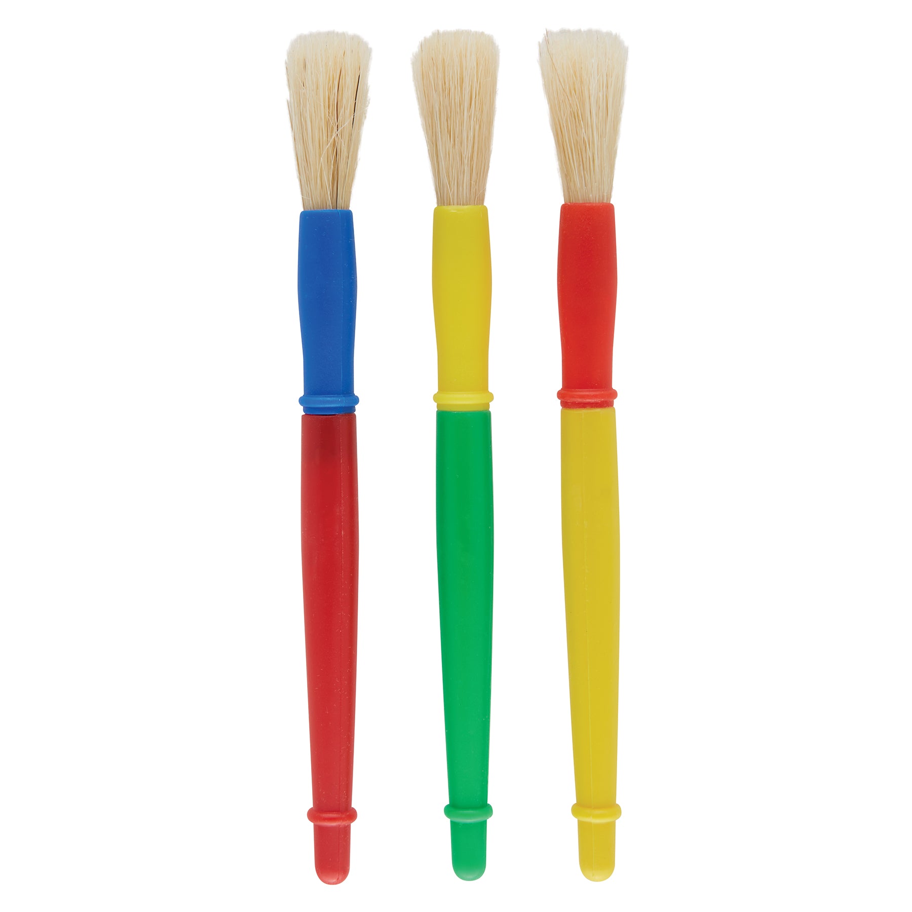 Plastic Handle Brush Classroom Pack, Colossal Brush Set, 7" Long, 30 Brushes