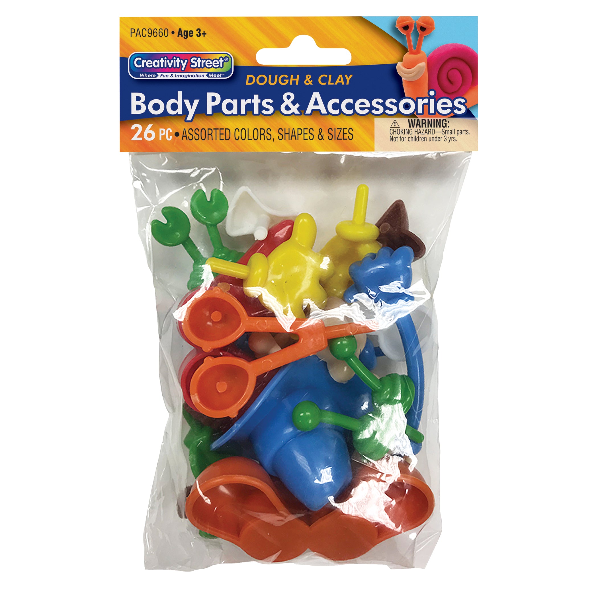 Modeling Dough & Clay Body Parts & Accessories, 26 Pieces Per Pack, 6 Packs