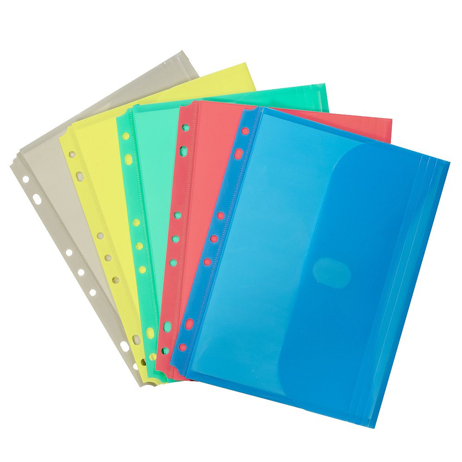 Mini Size Binder Pocket, Side Loading, Assorted, Pack of 18 - A1 School Supplies