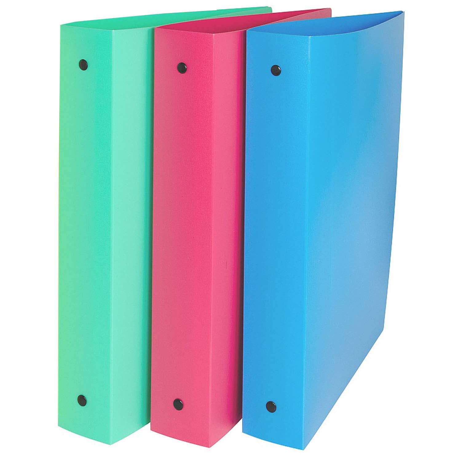 3-Ring Binder, 1.5" Capacity, Assorted Tropic Tones, Pack of 3