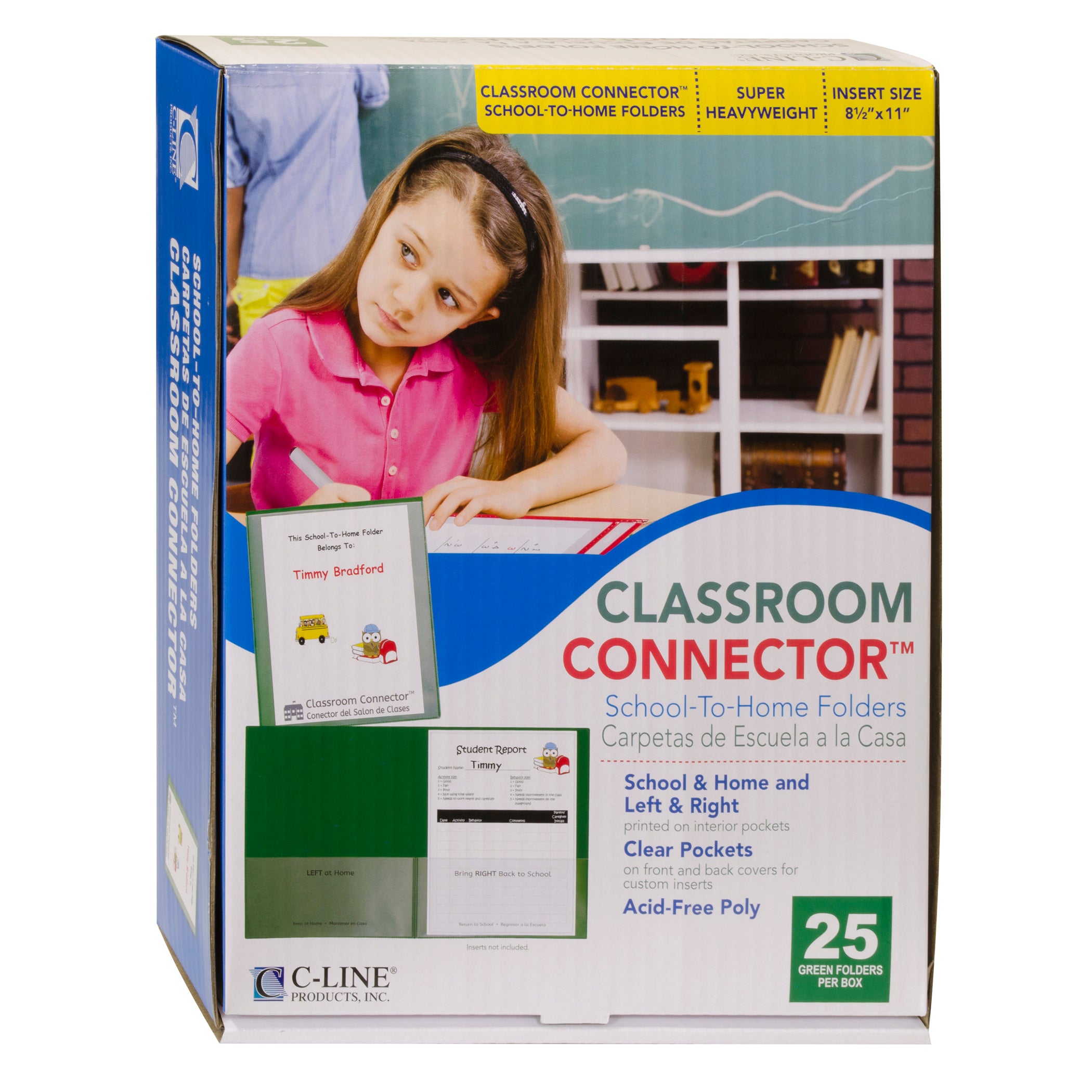 Classroom Connector™ School-To-Home Folders, Green, Box of 25