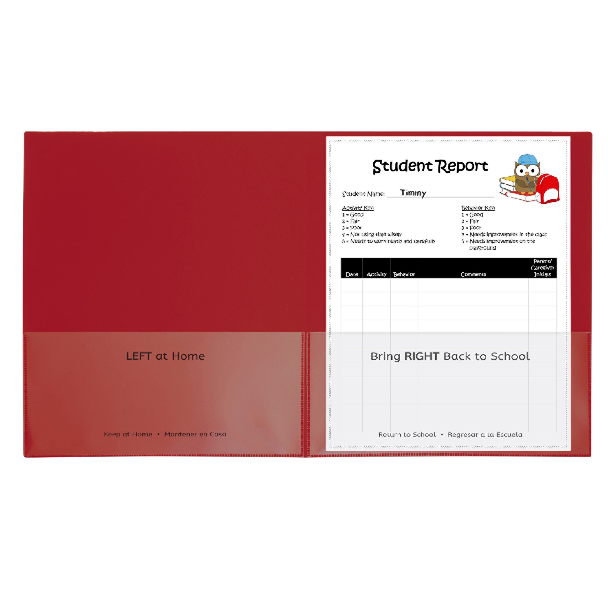 Classroom Connector™ School-To-Home Folder, Red, Box of 25