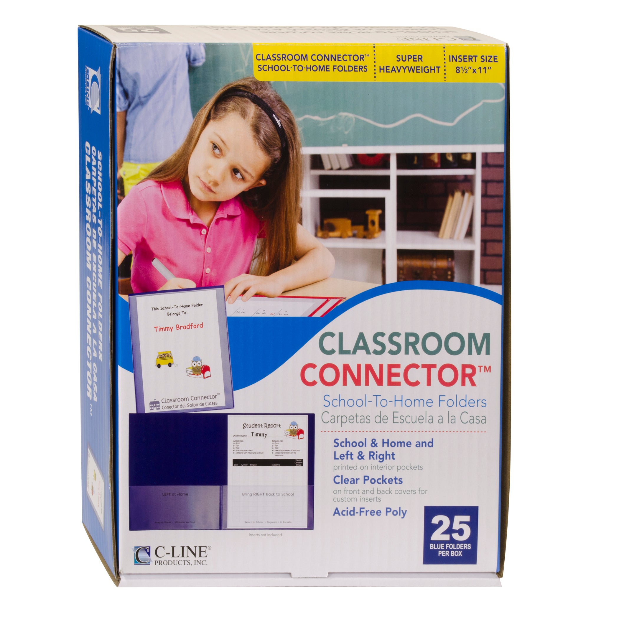 Classroom Connector™ School-To-Home Folders, Blue, Box of 25 - A1 School Supplies
