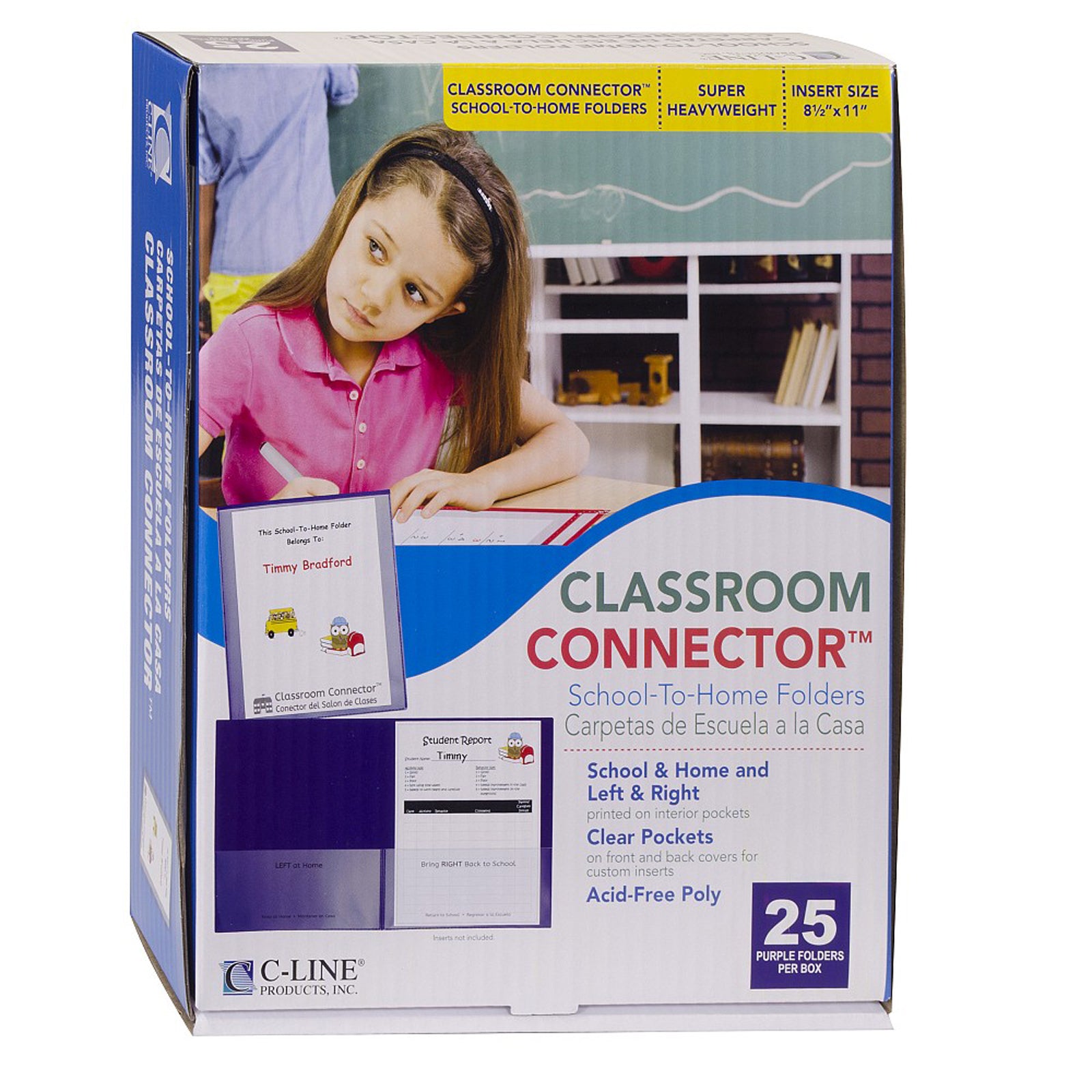 Classroom Connector™ School-To-Home Folders, Purple, Box of 25