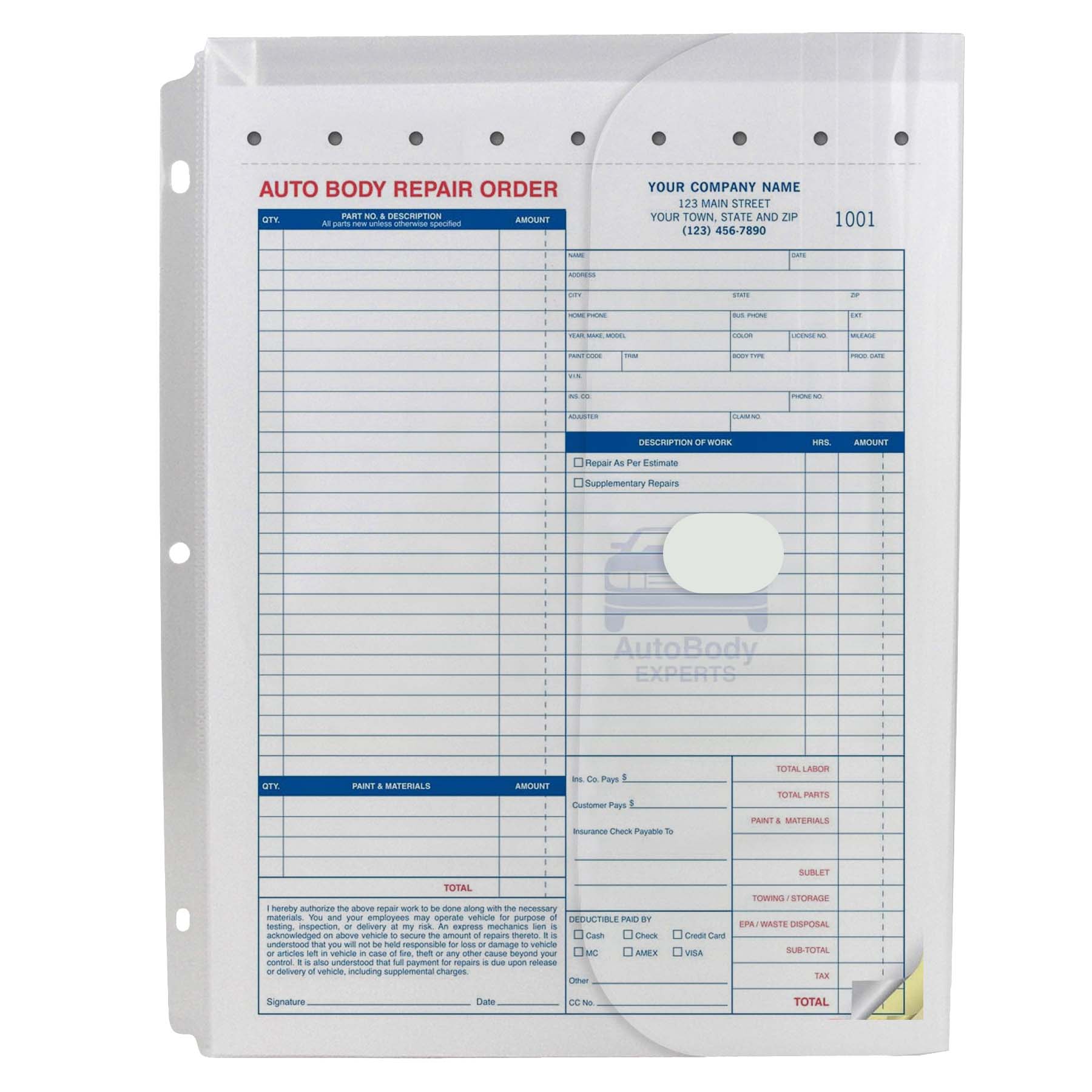 Super Heavyweight Poly Binder Pockets, Clear, Side Loading, 11" x 8.5", Pack of 10