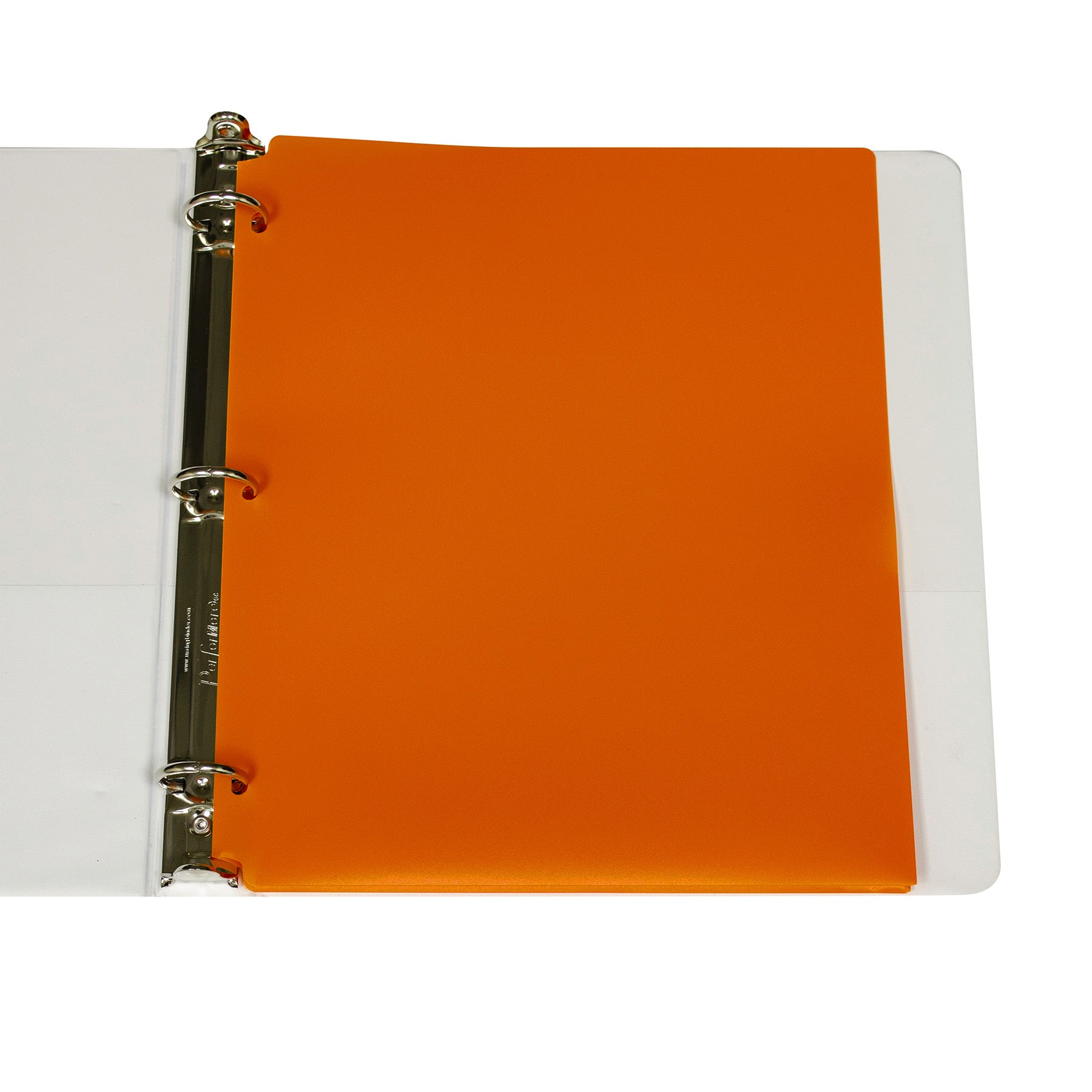 Two-Pocket Heavyweight Poly Portfolio Folder with Three-Hole Punch, Orange, Pack of 25