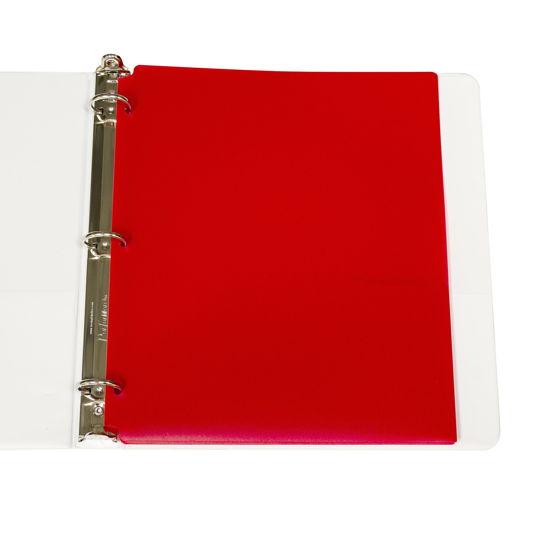 Two-Pocket Heavyweight Poly Portfolio Folder with Three-Hole Punch, Red, Pack of 25