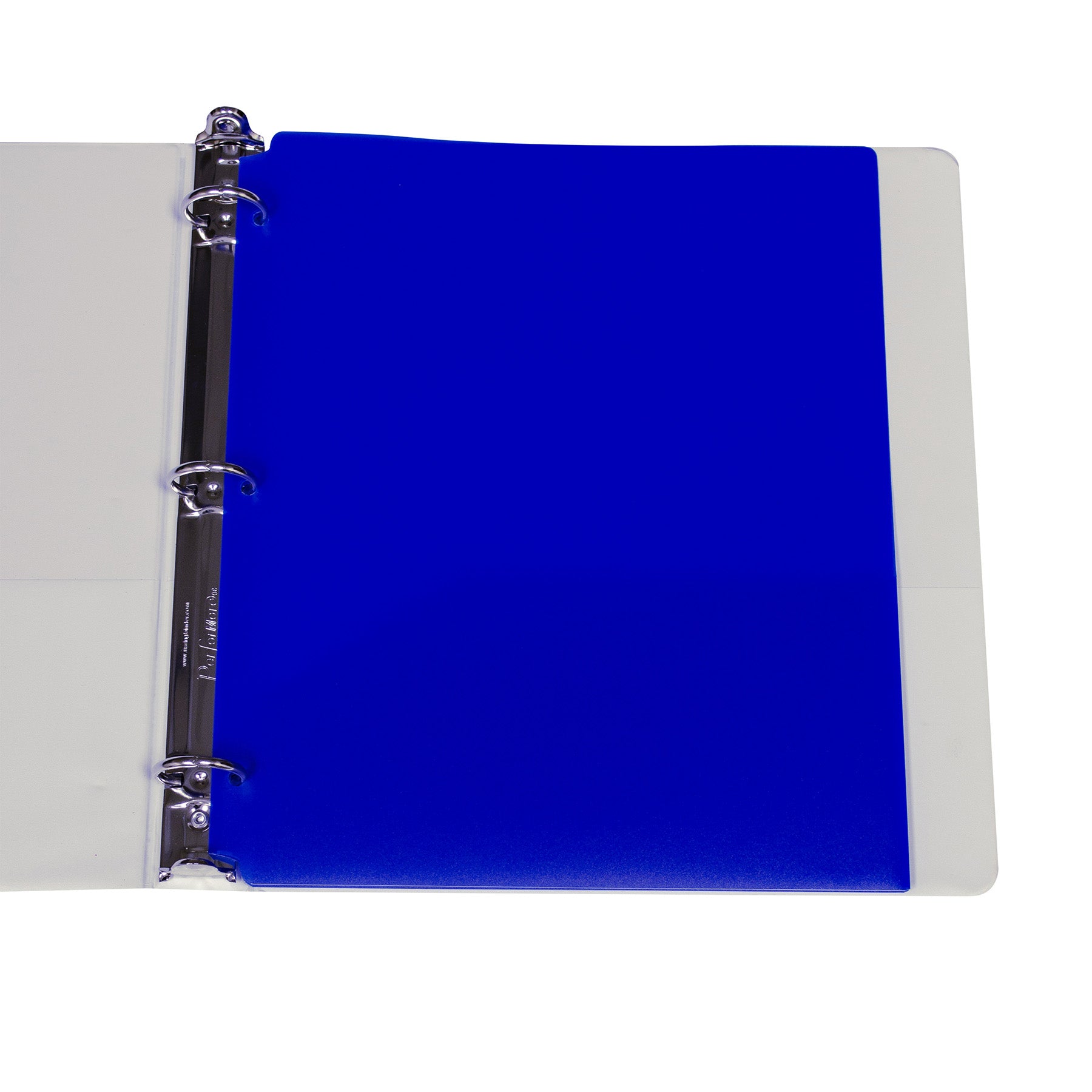 Two-Pocket Heavyweight Poly Portfolio Folder with Three-Hole Punch, Blue, Pack of 25