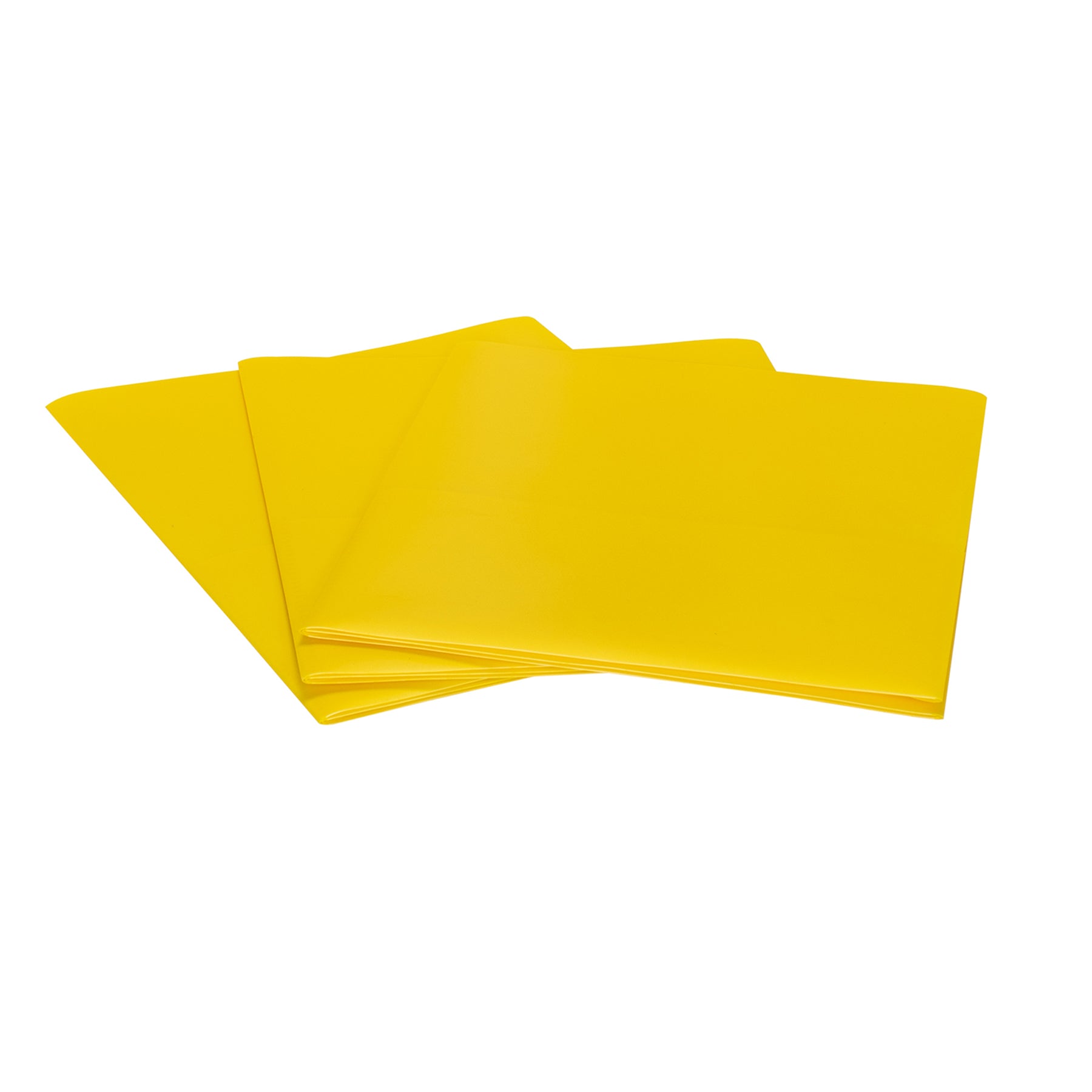 3-Pocket Poly Portfolio, Yellow, Box of 24