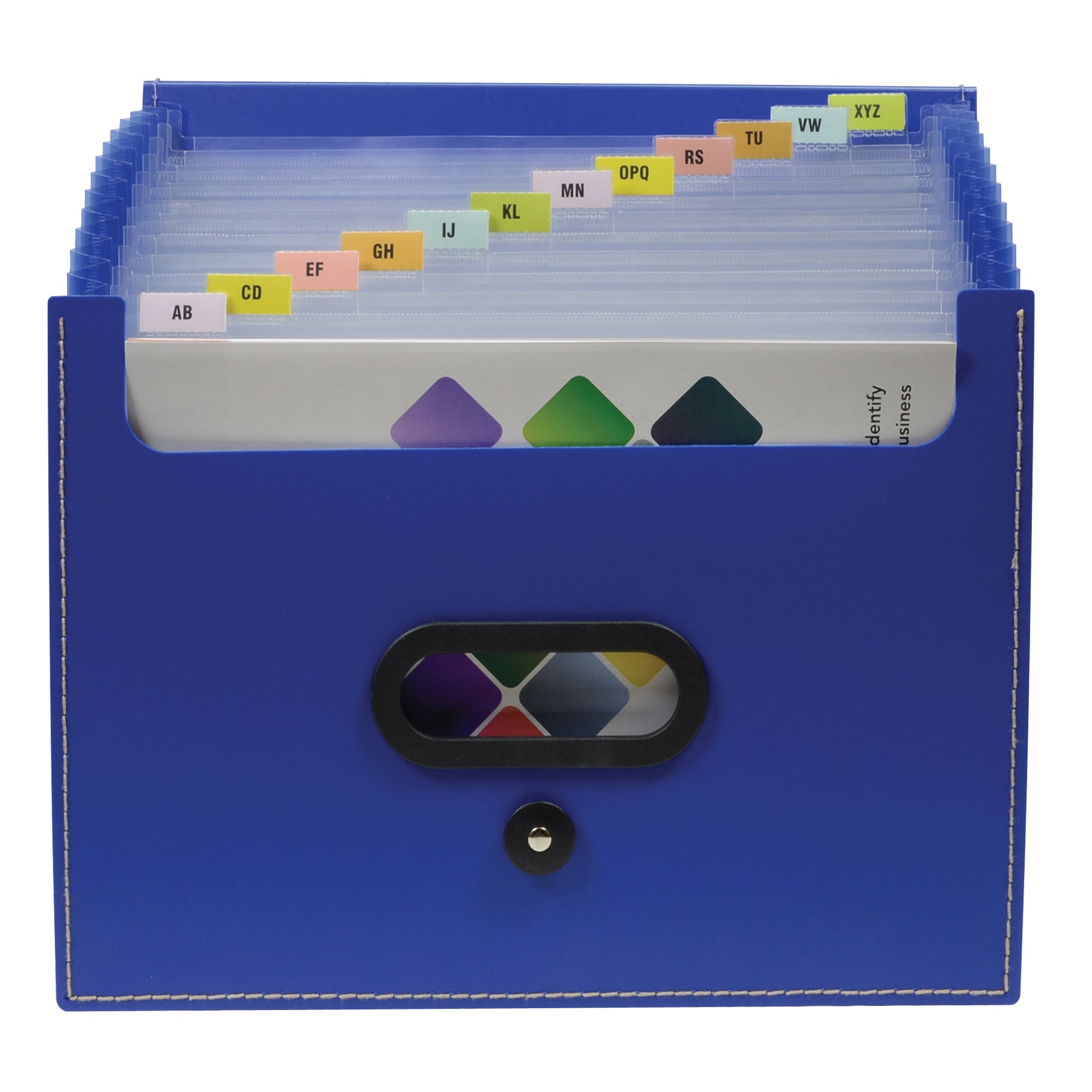 13-Pocket Ladder Expanding File, Blue - A1 School Supplies