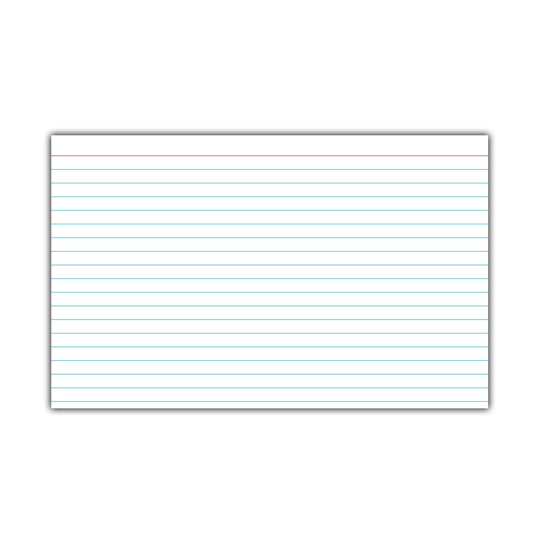 Index Cards, 5" x 8", White, Ruled, 25 Per Pack, 10 Packs