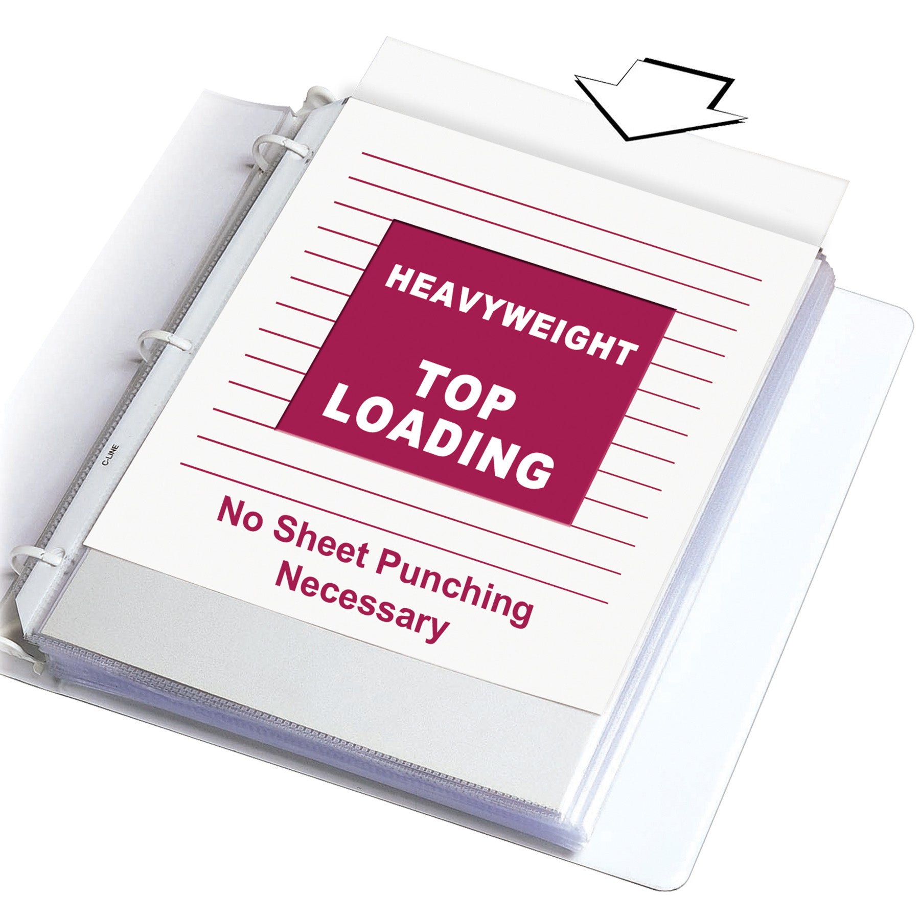 Heavyweight Poly Sheet Protectors, Clear, Top Loading, 11" x 8-1/2", Box of 200