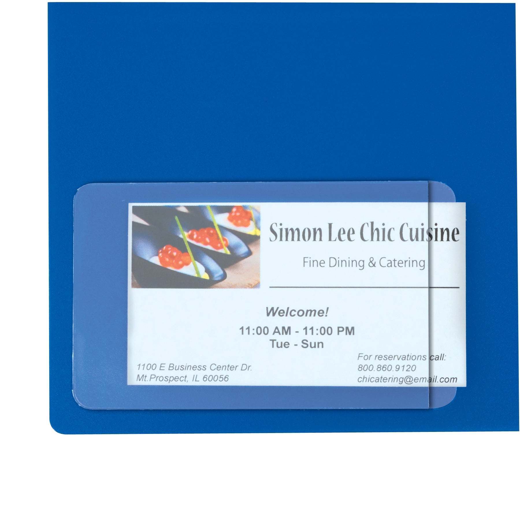 Self-Adhesive Business Card Holder, Side Load, 2" x 3-1/2", 10 Per Pack, 5 Packs - A1 School Supplies