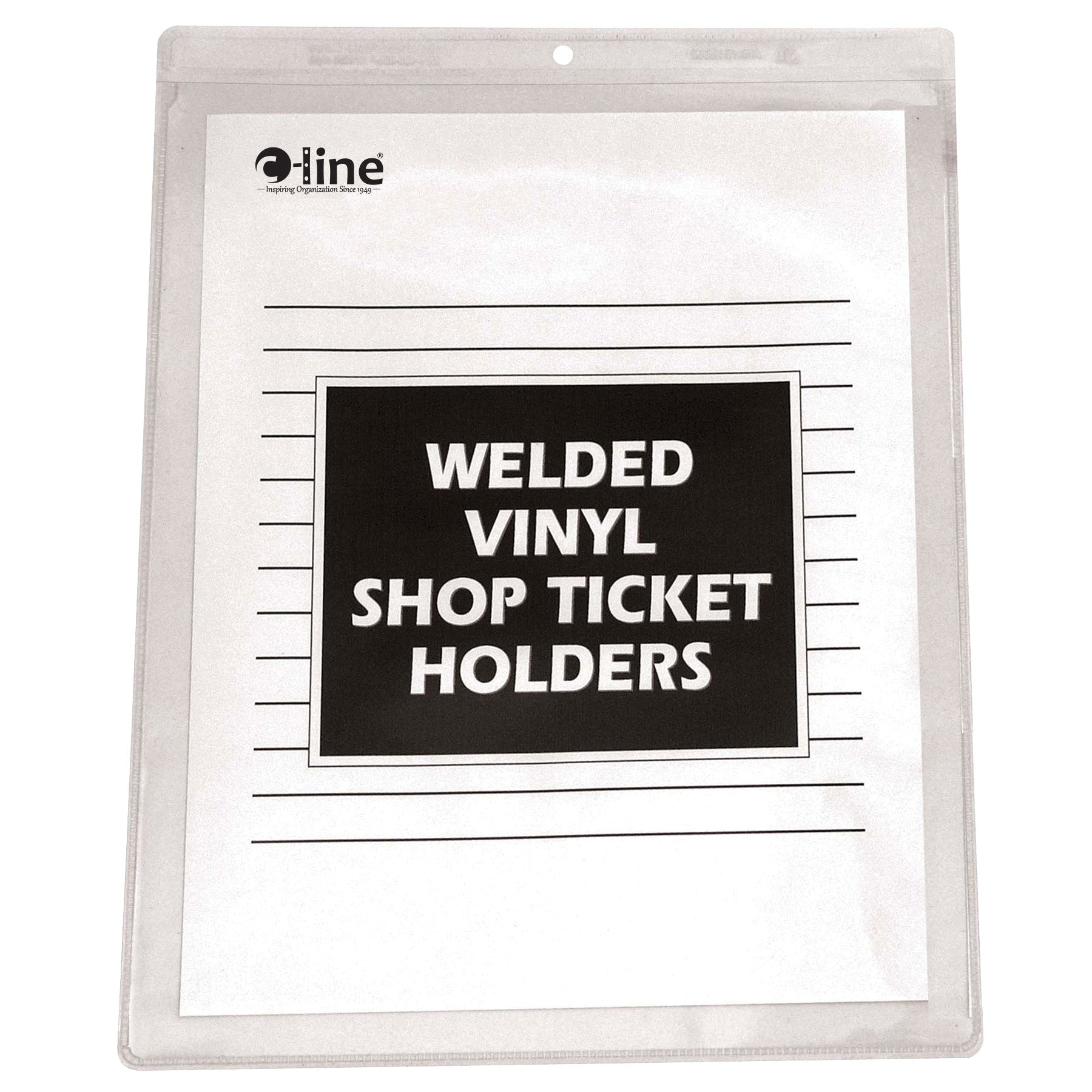 Vinyl Shop Ticket Holders, Welded, Both Sides Clear, 8-1/2" x 11", Box of 50