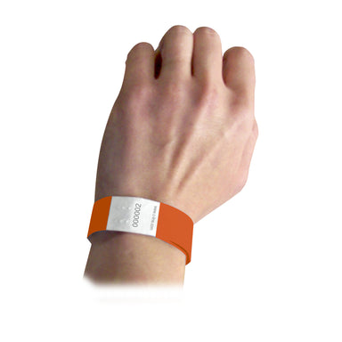 DuPont™ Tyvek® Security Wristbands, Orange, 100 Per Pack, 2 Packs - A1 School Supplies