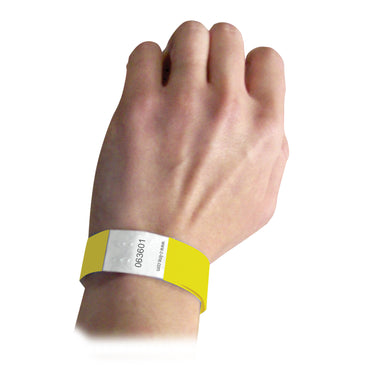 DuPont™ Tyvek® Security Wristbands, Yellow, 100 Per Pack, 2 Packs - A1 School Supplies