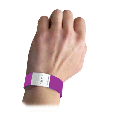 DuPont™ Tyvek® Security Wristbands, Purple, 100 Per Pack, 2 Packs - A1 School Supplies