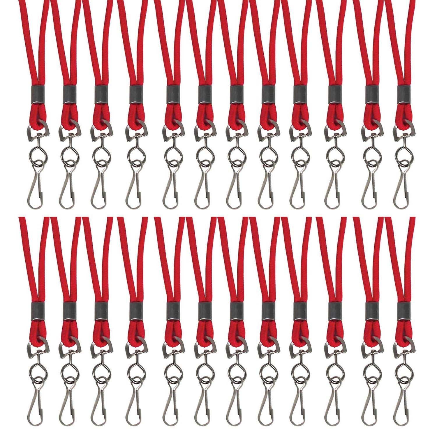 Standard Lanyard, Red, Swivel Hook, Pack of 24