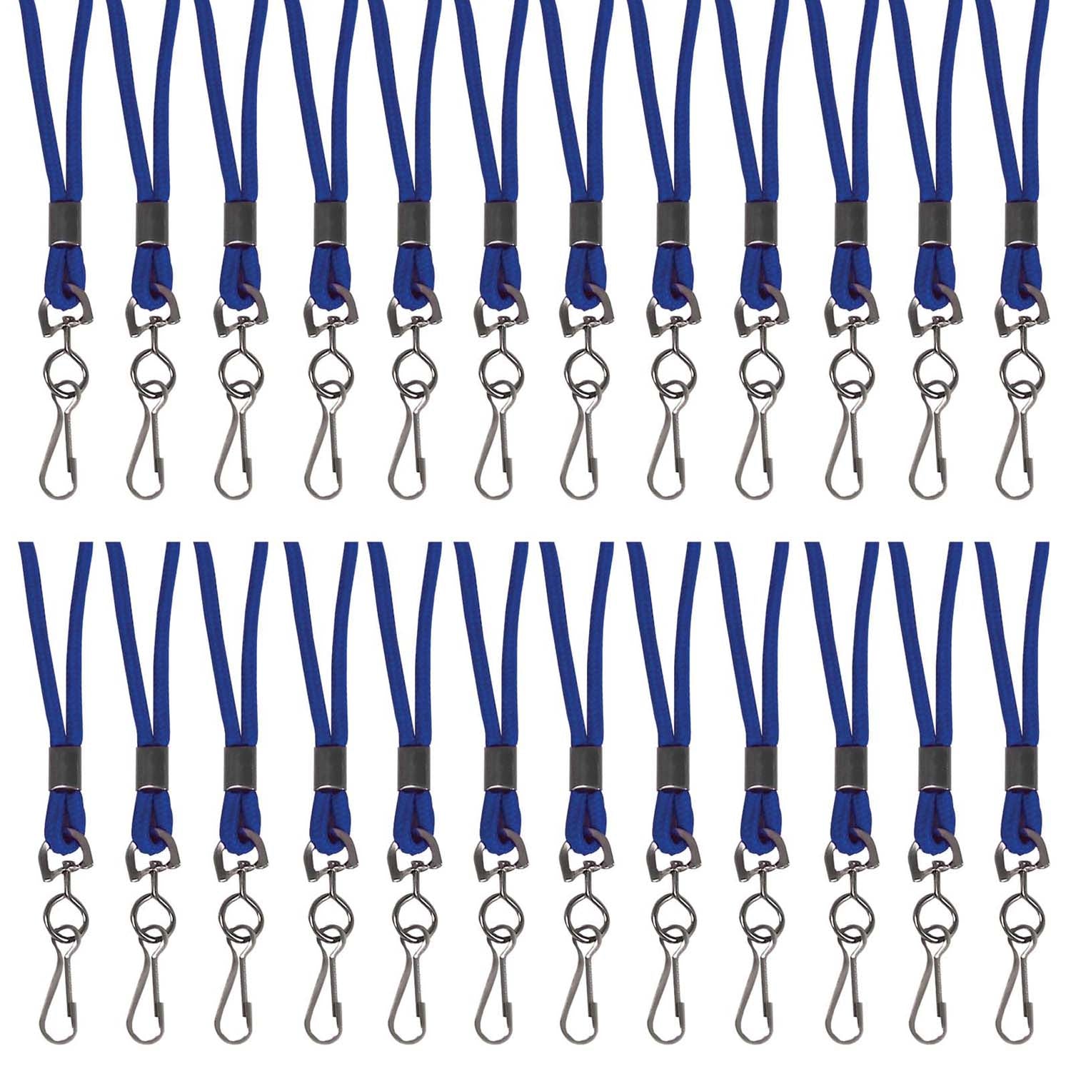 Standard Lanyard, Blue, Swivel Hook, Pack of 24