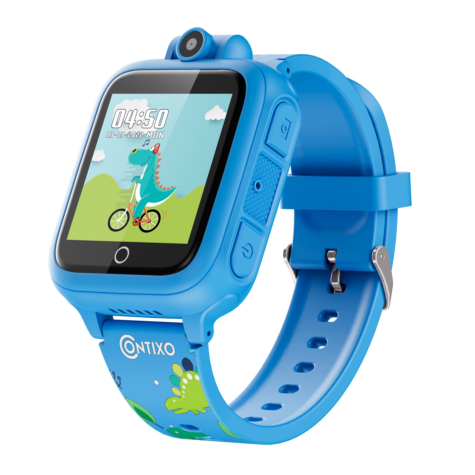 KW1 Smart Watch for Kids with Educational Games, HD Touch Screen, Camera, and MP3 Music Player, Blue