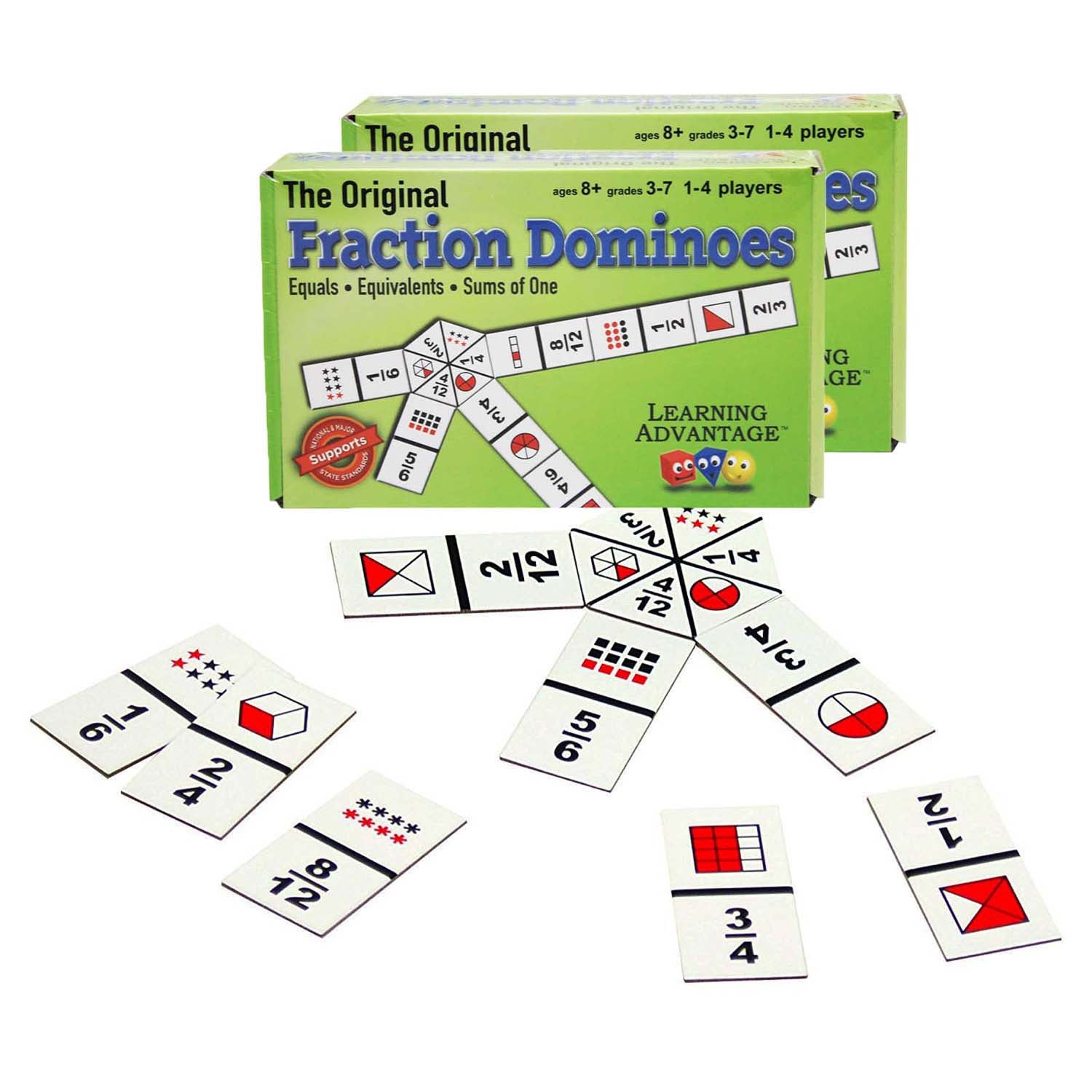 The Original Fraction Dominoes, 2 Sets