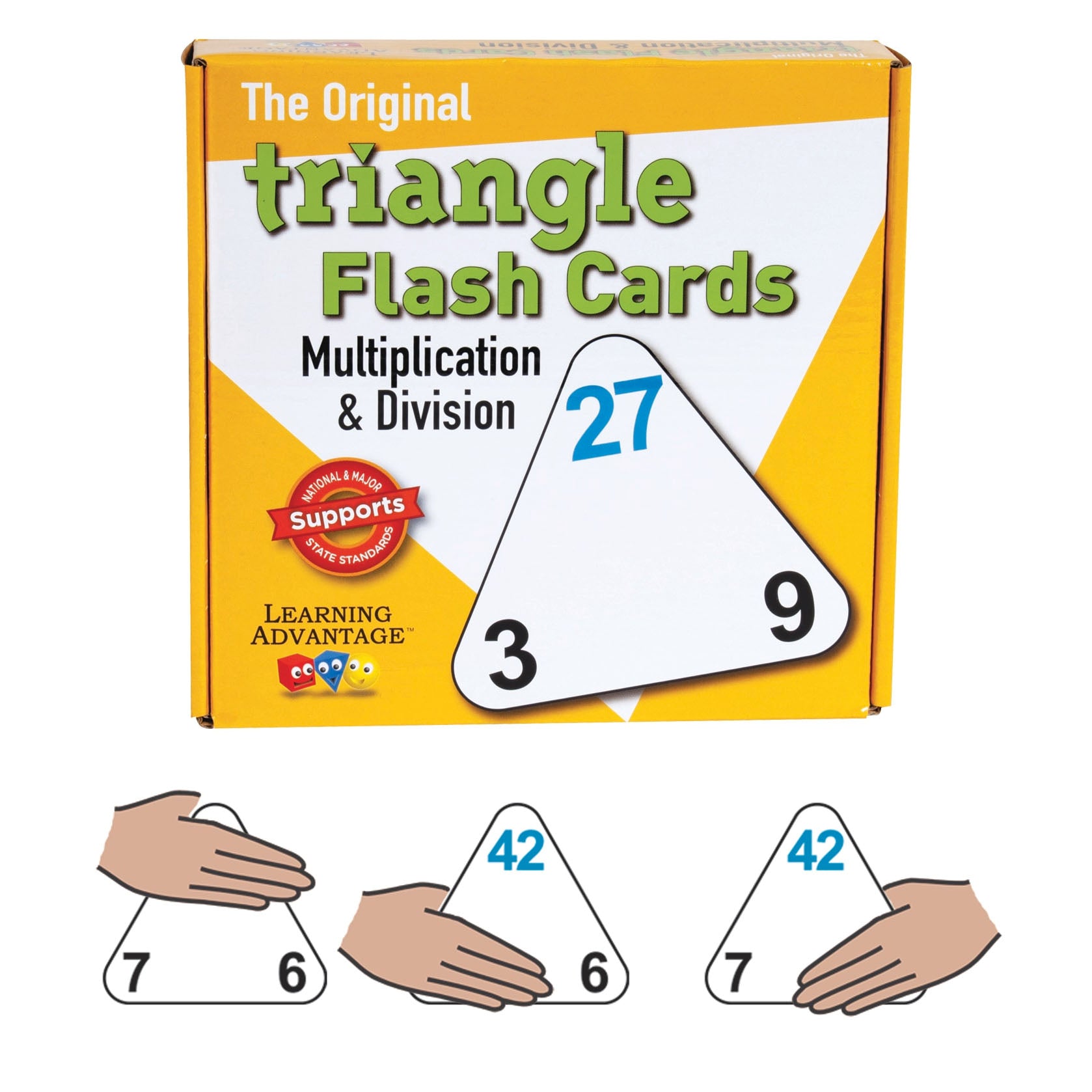 The Original Triangle Flash Cards - Multiplication & Division - 20 Per Set - 3 Sets