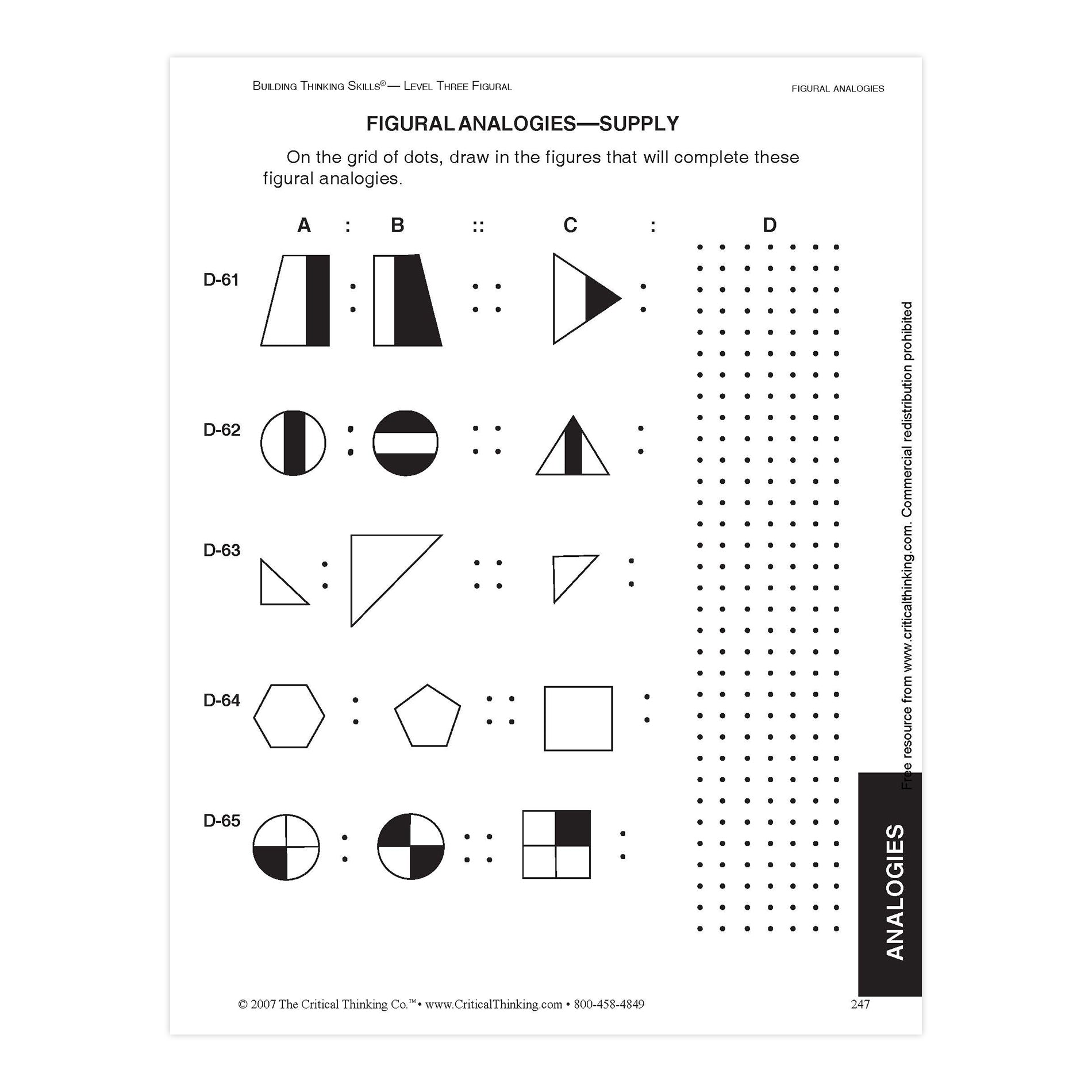 Building Thinking Skills® Book, Level 3, Grade 7-12+