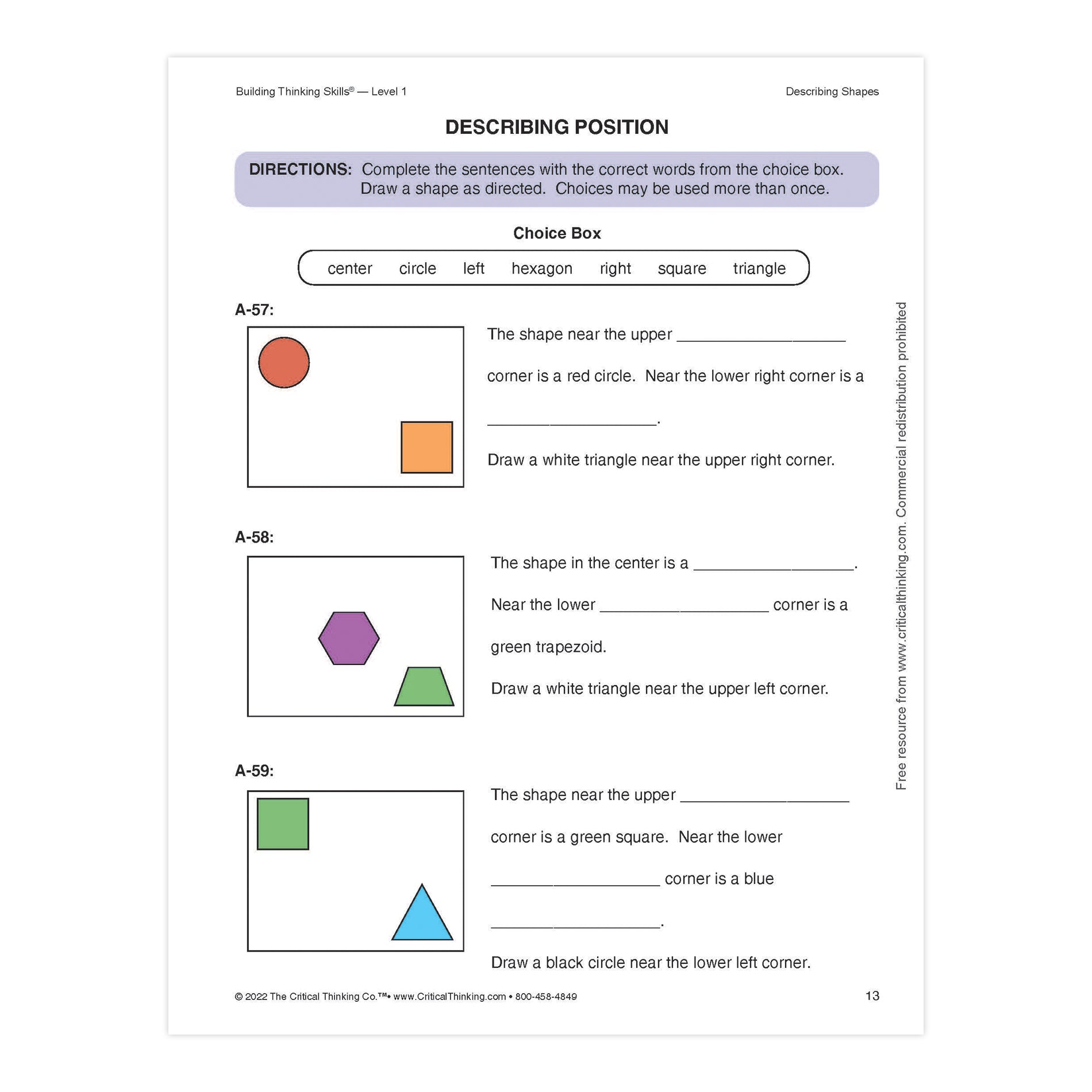 Building Thinking Skills®, Level 1, Grades 2-3