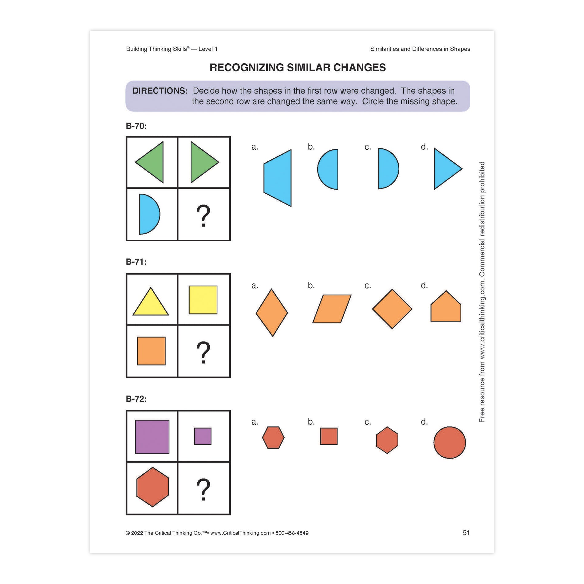 Building Thinking Skills®, Level 1, Grades 2-3