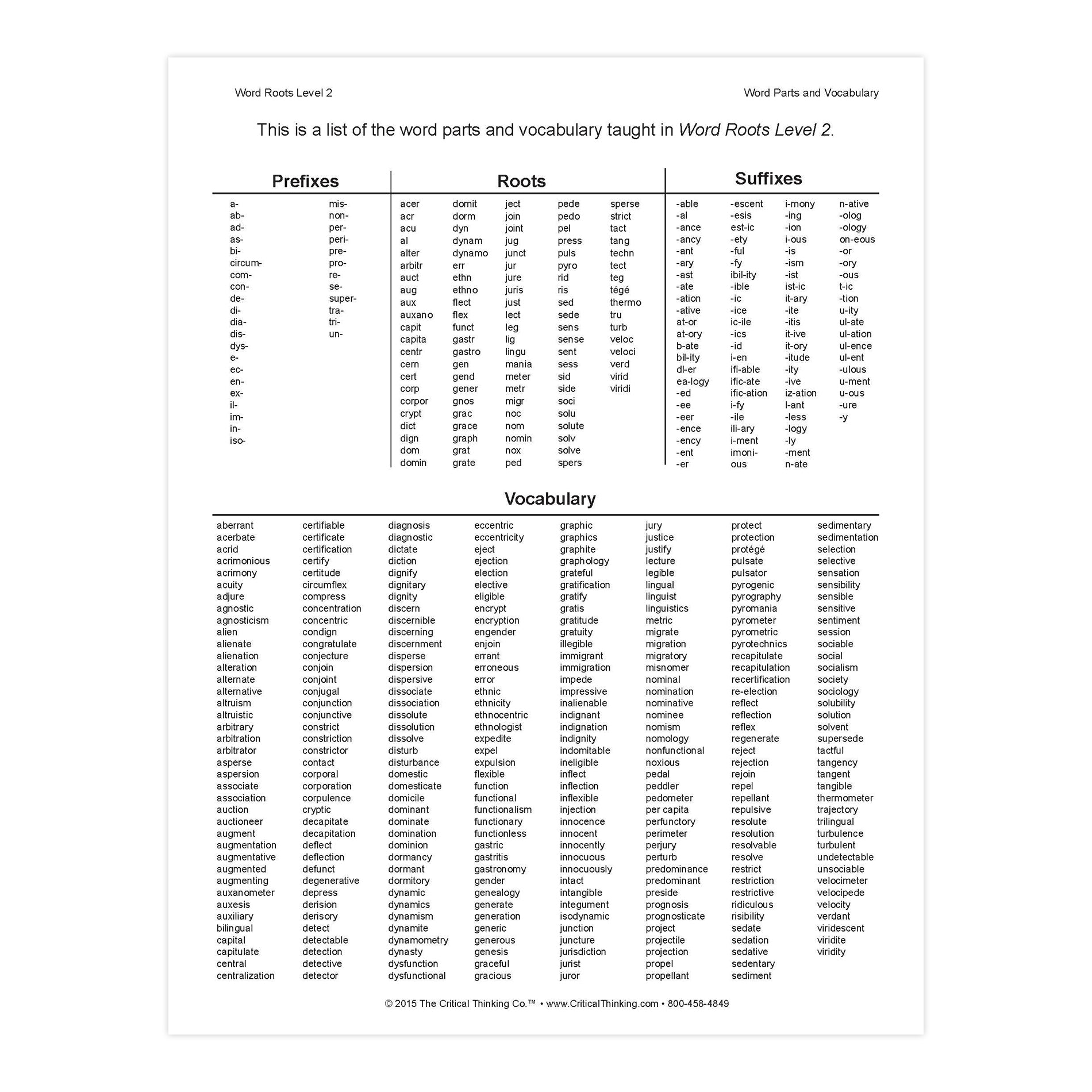 Word Roots Level 2