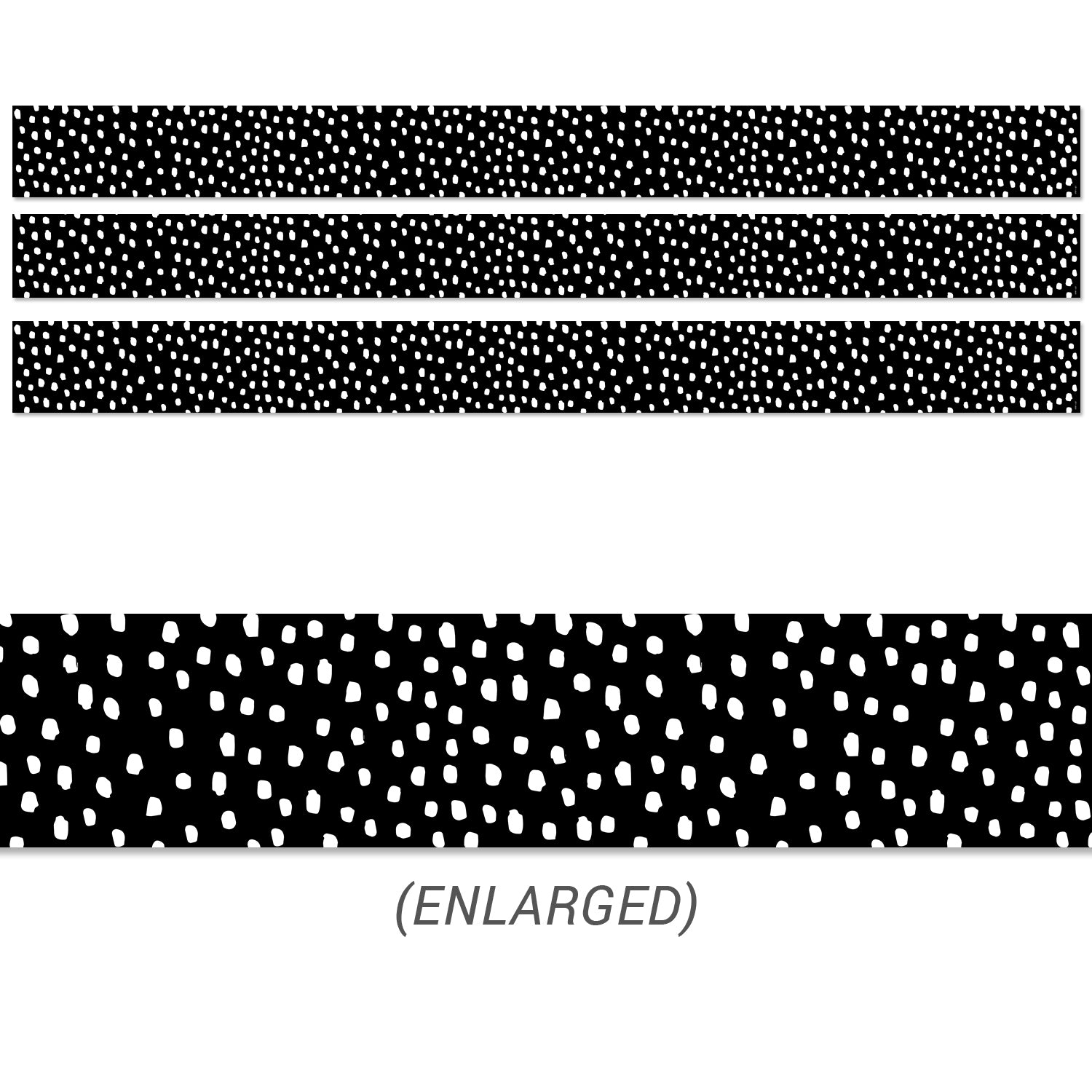 Messy Dots on Black EZ Border, 48 Feet Per Pack, 3 Packs